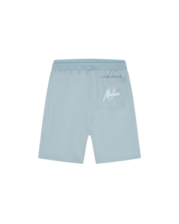 Malelions Men Oversized Striped Signature Short- Ice Blue