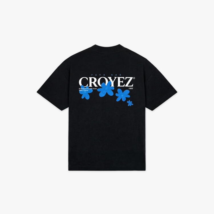 Croyez Botanique T-Shirt- Black/Tiffany Blue