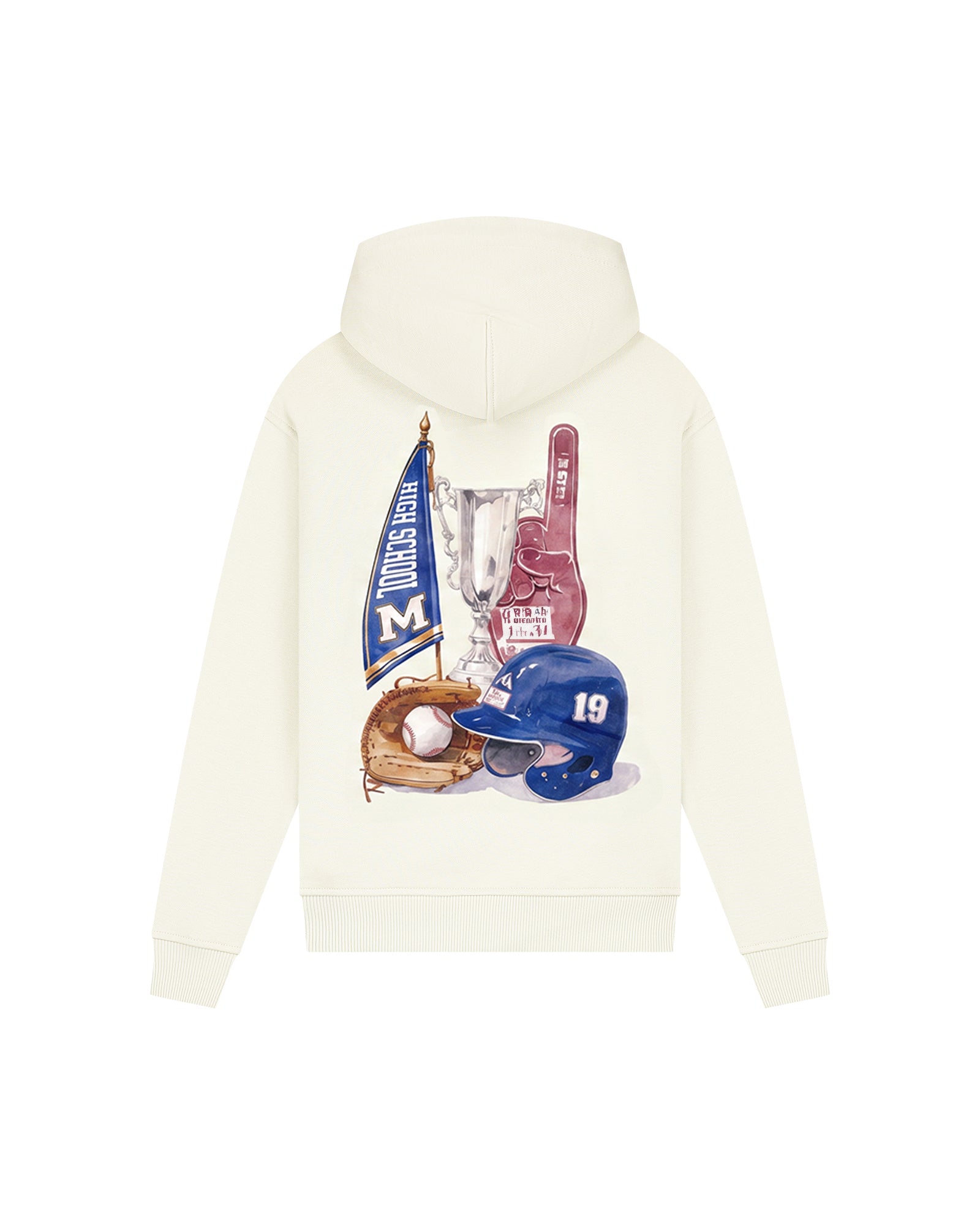 Malelions Junior Relaxed Champions Hoodie - Off White