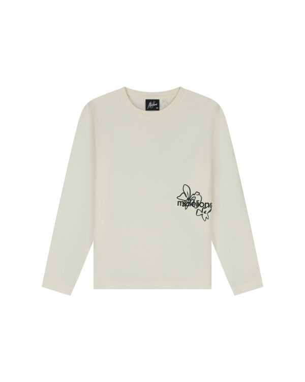 Malelions Junior Relaxed Flower Longsleeve - Off White