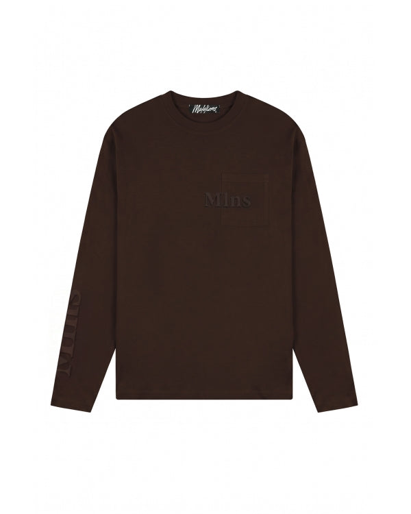 Malelions Men Department Longsleeve T-Shirt- Brown