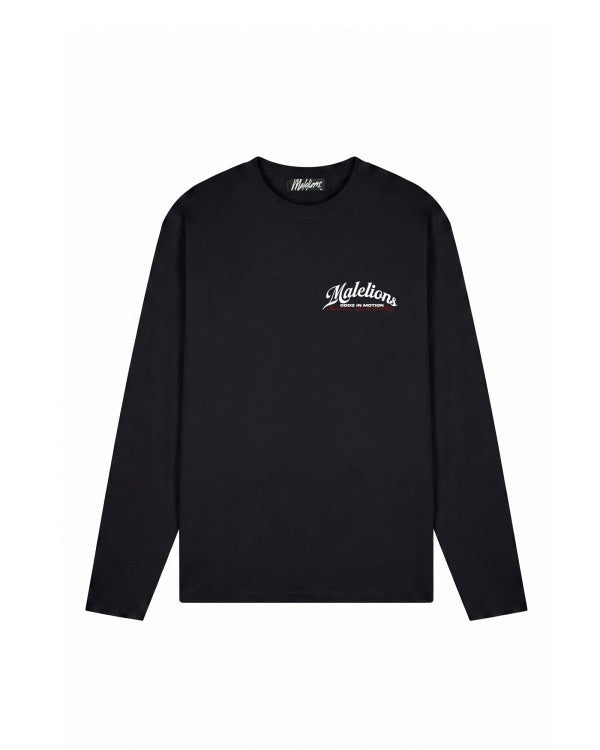 Malelions Men Sports Betting Longsleeve T-Shirt- Black