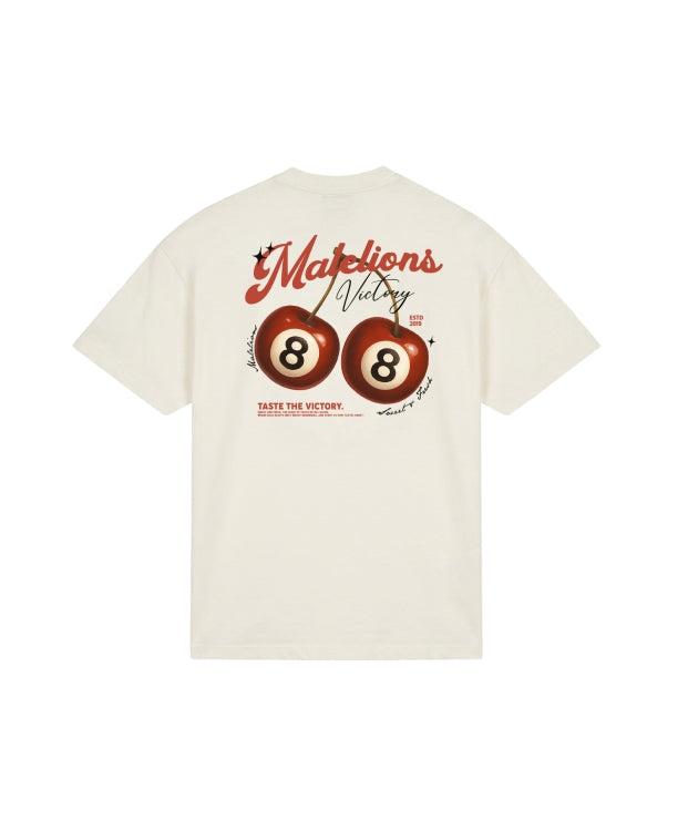 Malelions Men Victory Taste T-Shirt - Off White