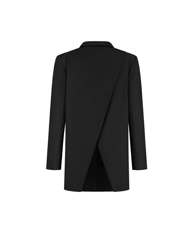 Malelions Women Chain Emblem Blazer- Black