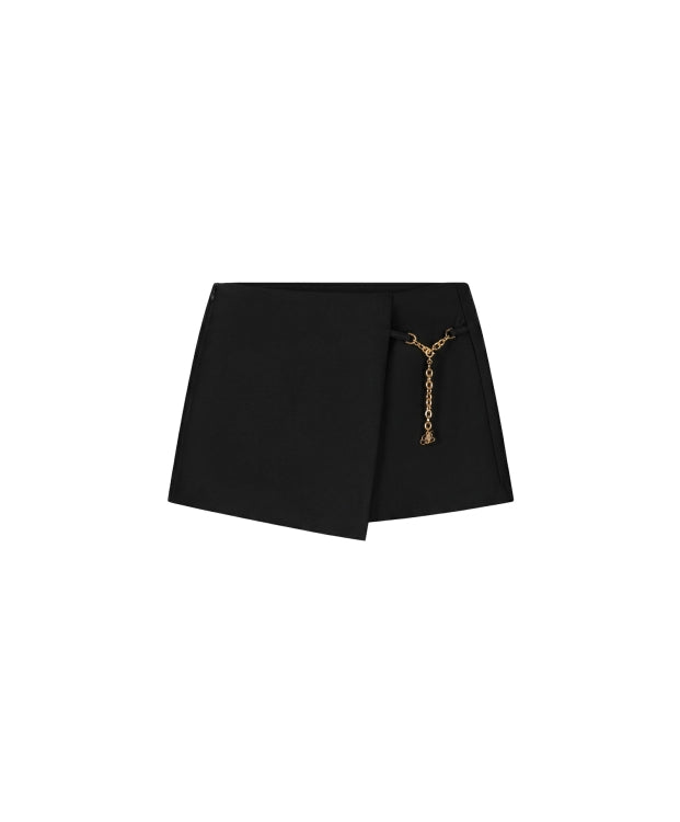Malelions Women Chain Emblem Skort- Black