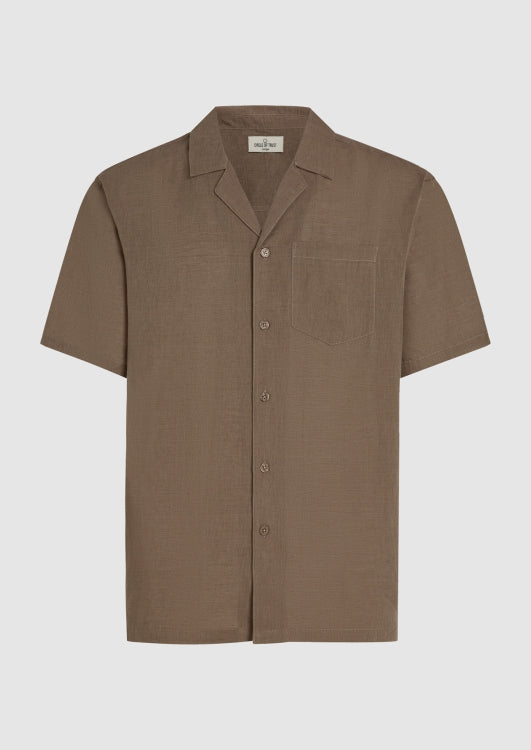 Circle Of Trust Alec SS Shirt- Chestnut Brown