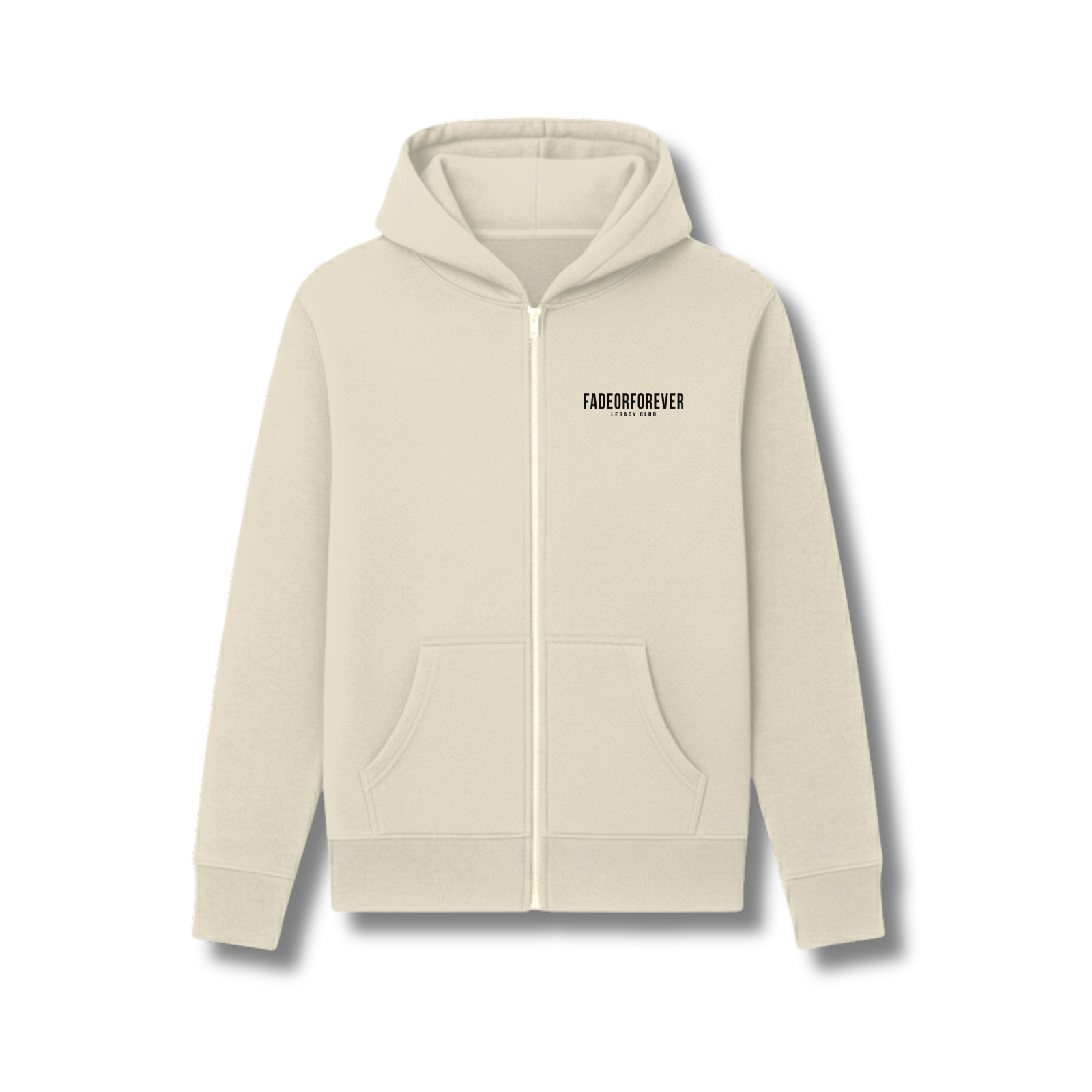 Fade Or Forever Legacy Zipped Hoodie- Sand/Grey