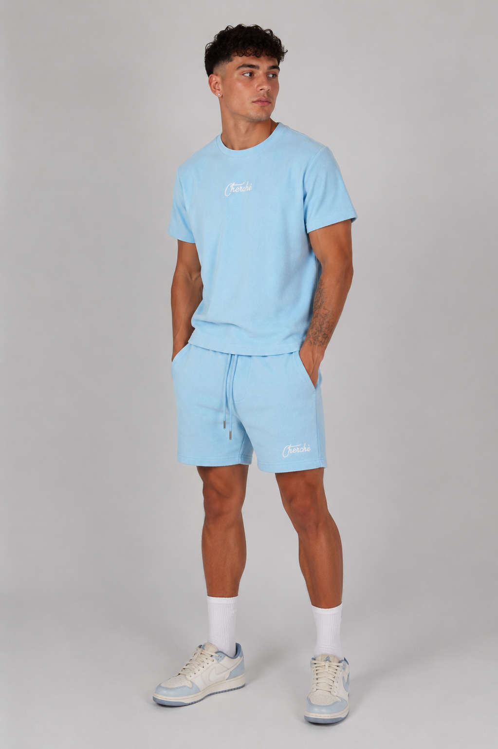 Cherché Towel Set- Baby Blue