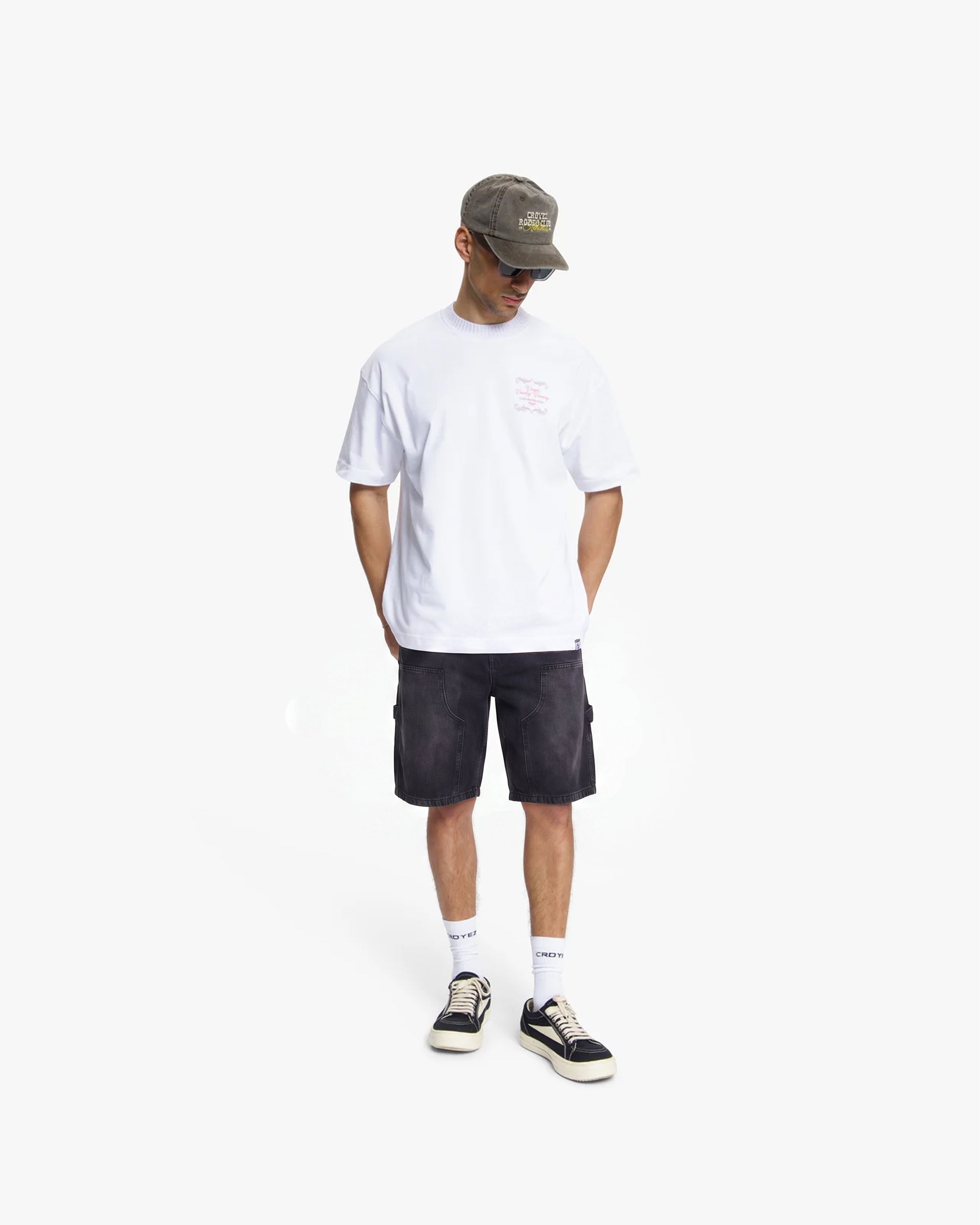 Croyez CD2 Carpenter Denim Shorts- Black