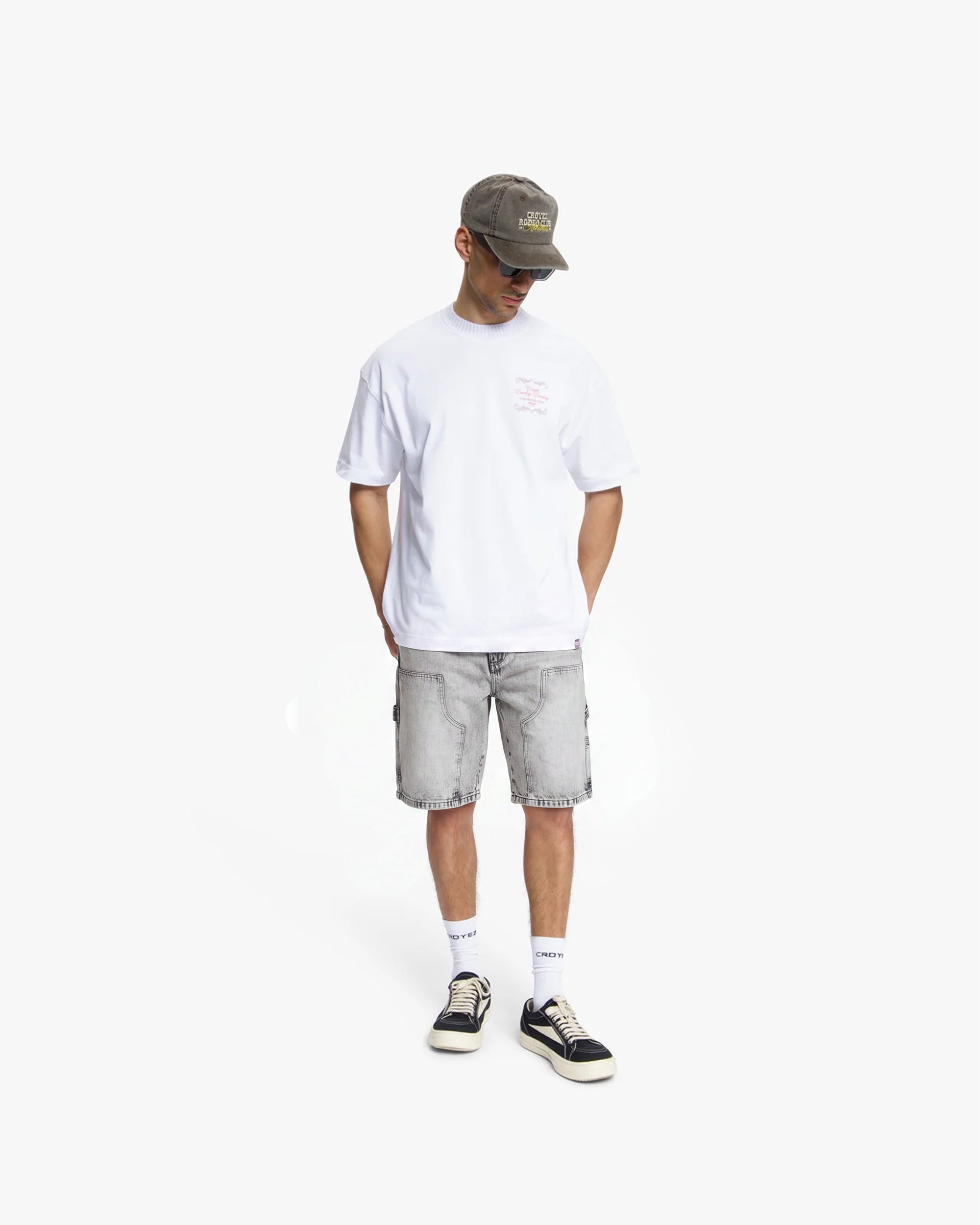 Croyez CD2 Carpenter Denim Shorts- Light Grey
