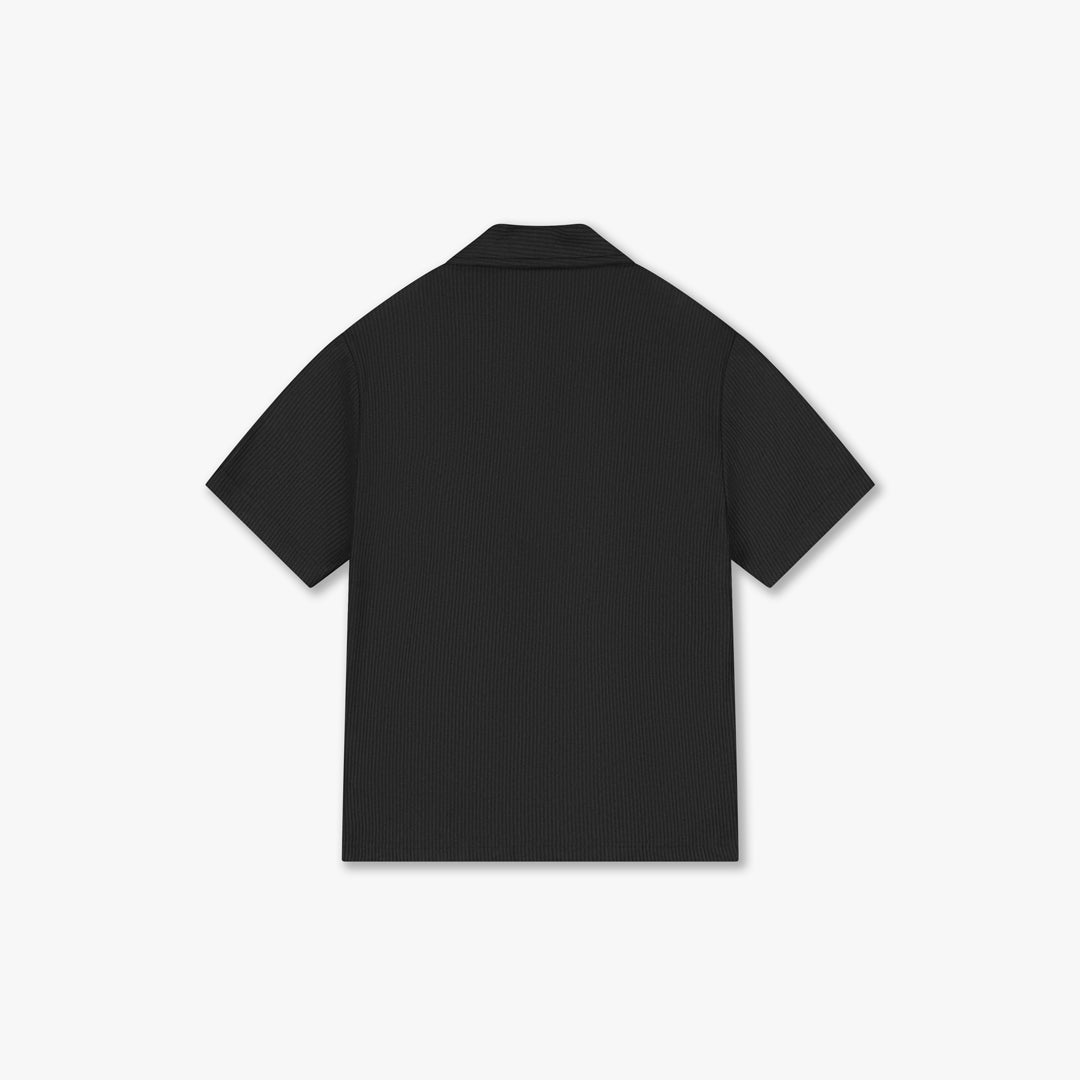 Croyez Mini Ribbed Shirt- Black