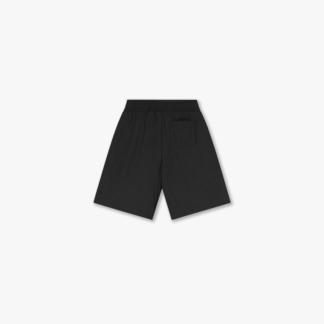 Croyez Mini Ribbed Shorts- Black