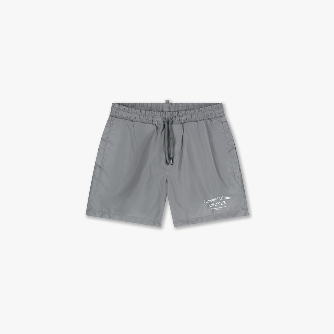 Croyez Mini Fraternité Swim Shorts- Acid Wash/White