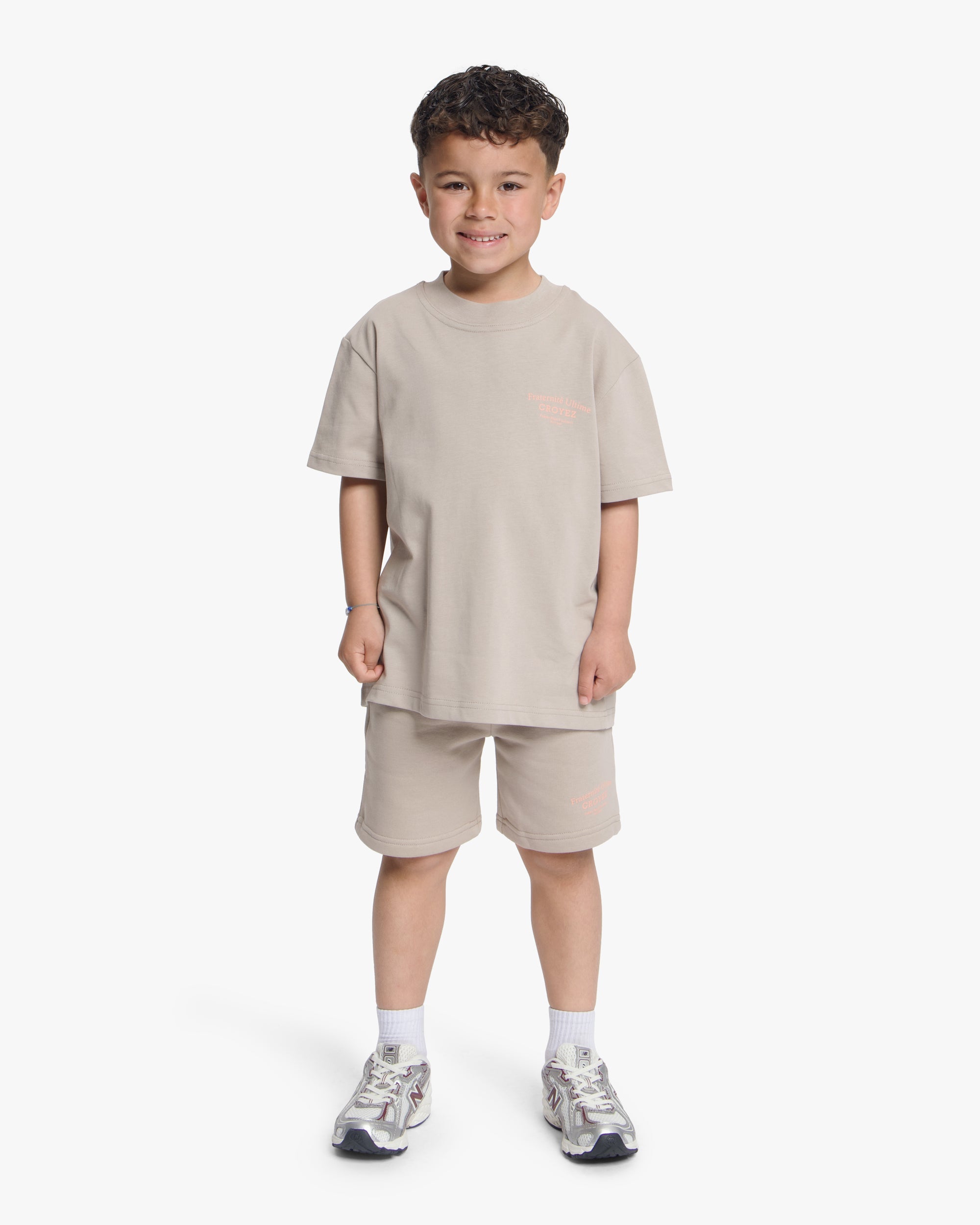 Croyez Mini Fraternité Shorts- Stone/Peach