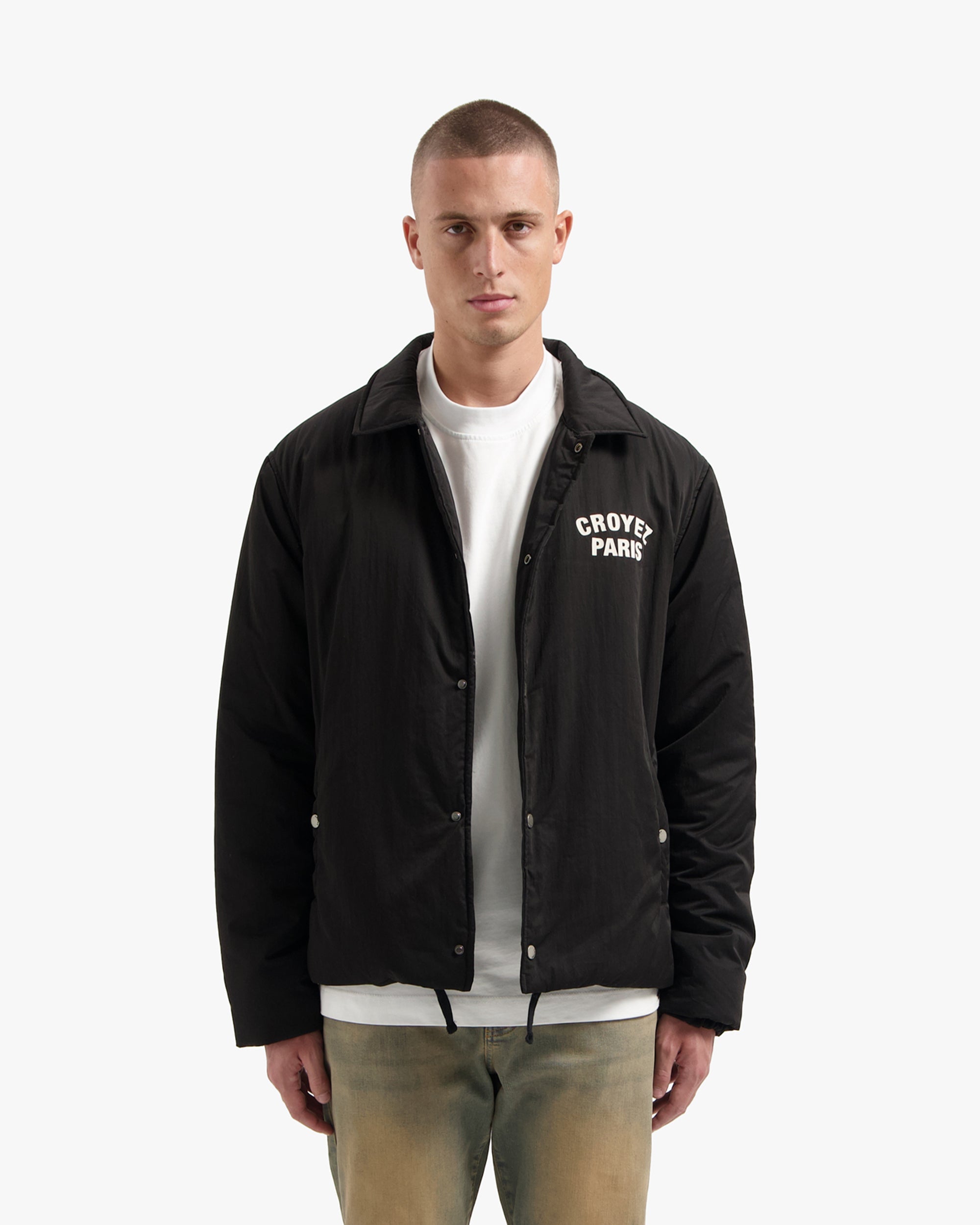 Croyez Paris Padded Coach Jacket - Black