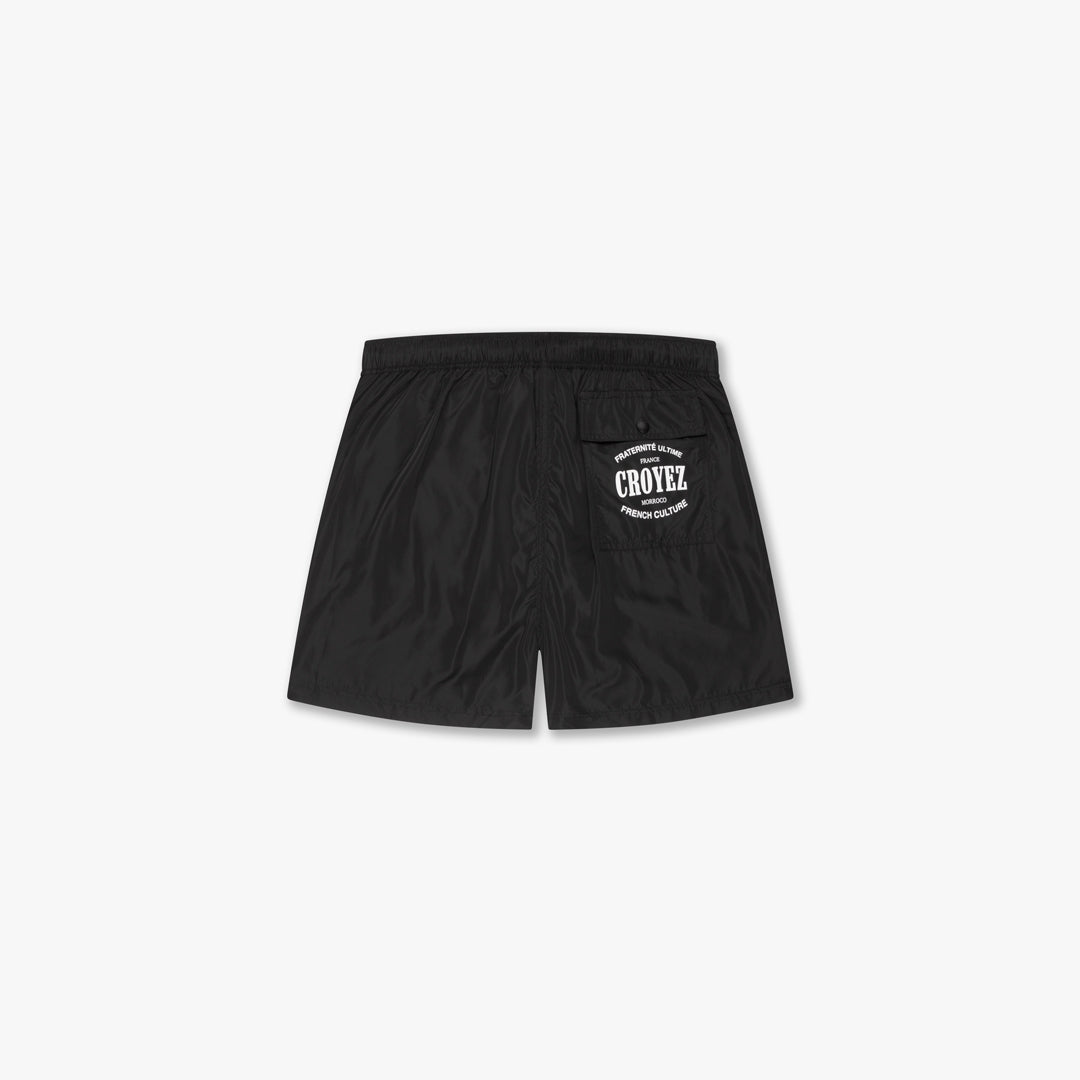 Croyez Stamp Swim Short- Black