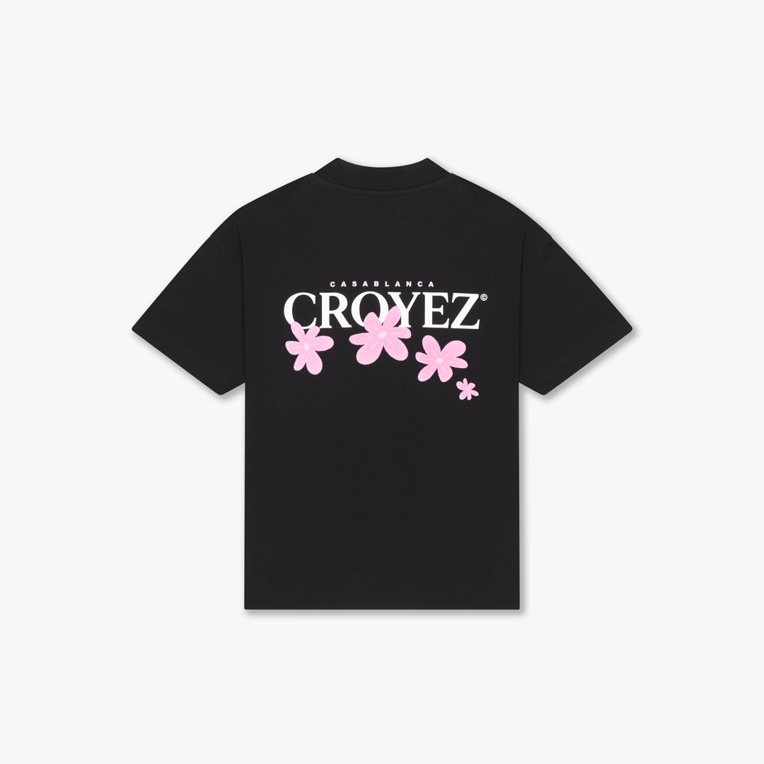 Croyez Botanique T-shirt- Black/Pink