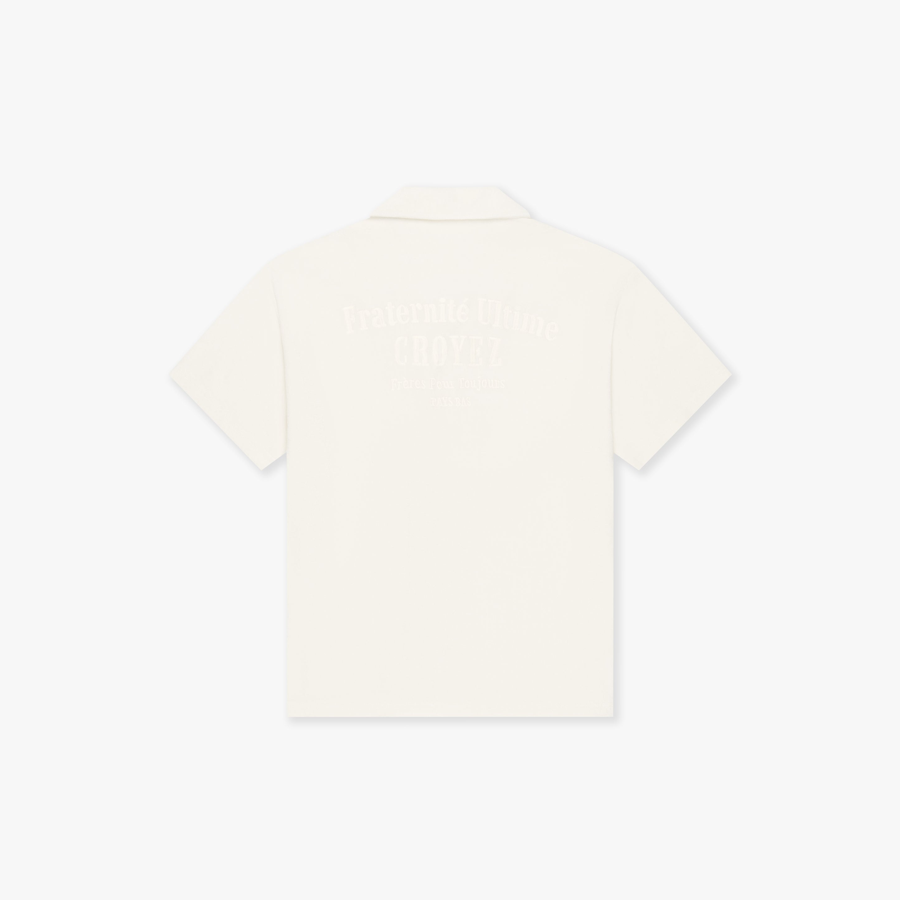 Croyez Fraternite Towelling Shirt- Off white