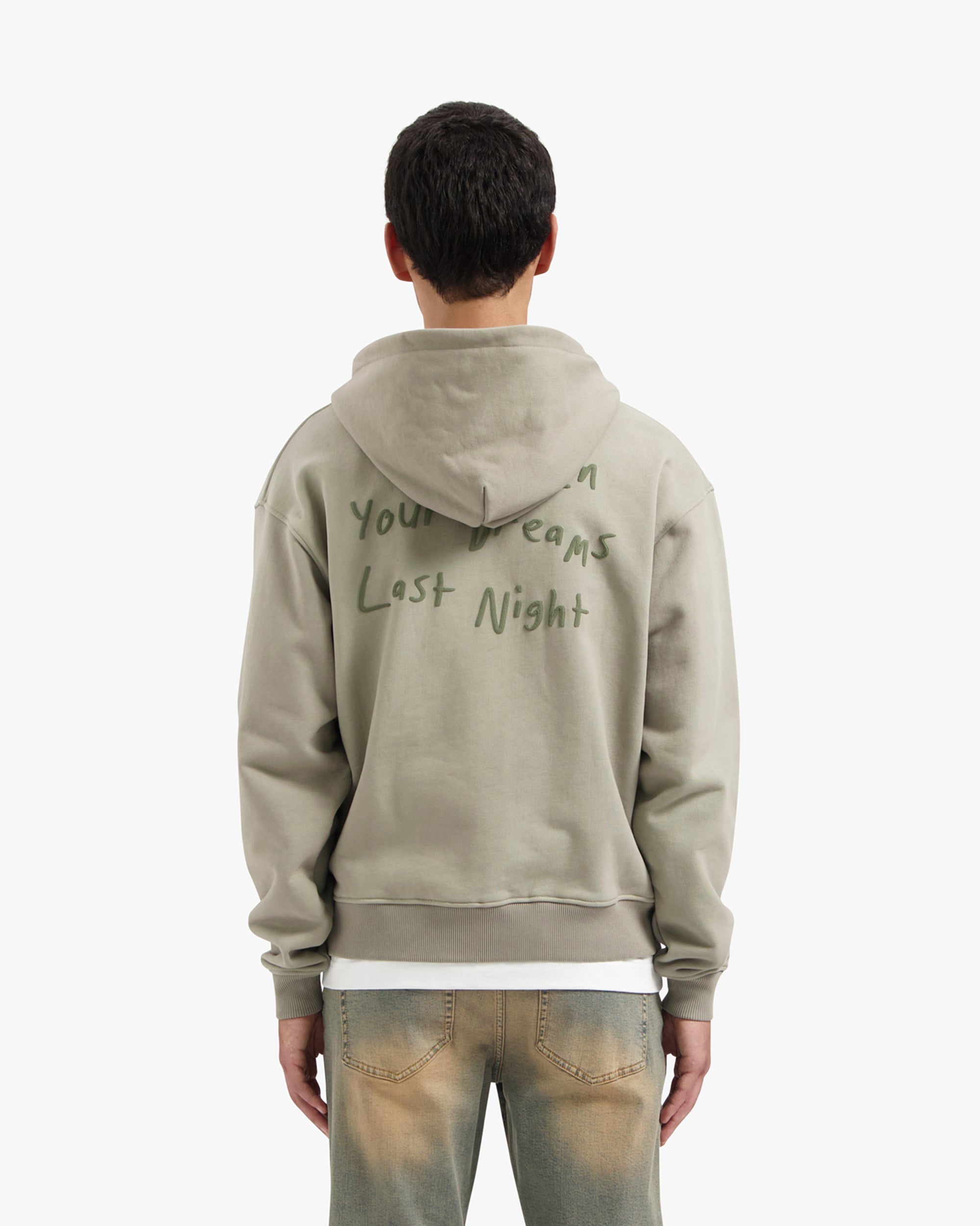 Croyez In Your Dreams Zip Hoodie- Dusty Olive