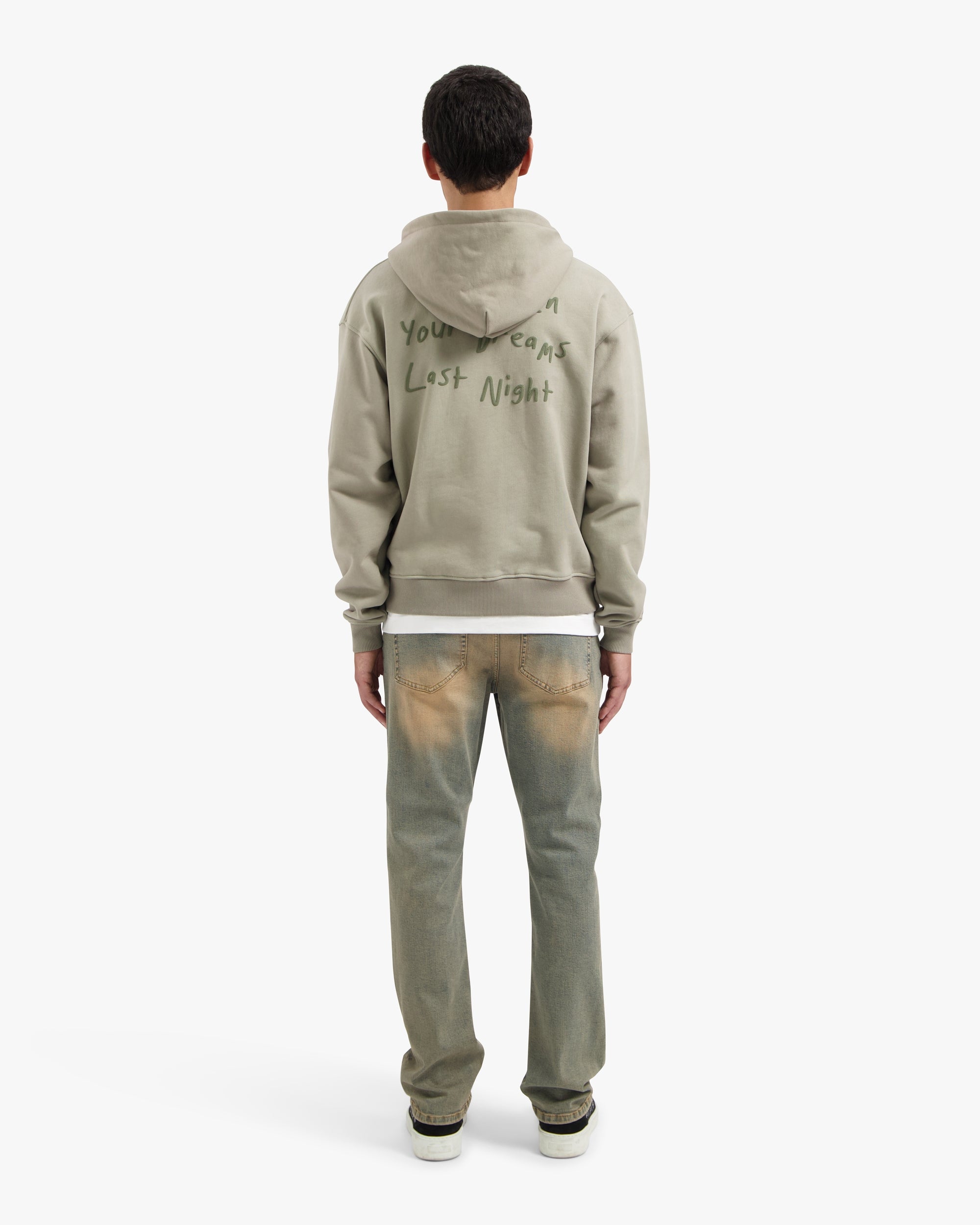 Croyez In Your Dreams Zip Hoodie- Dusty Olive
