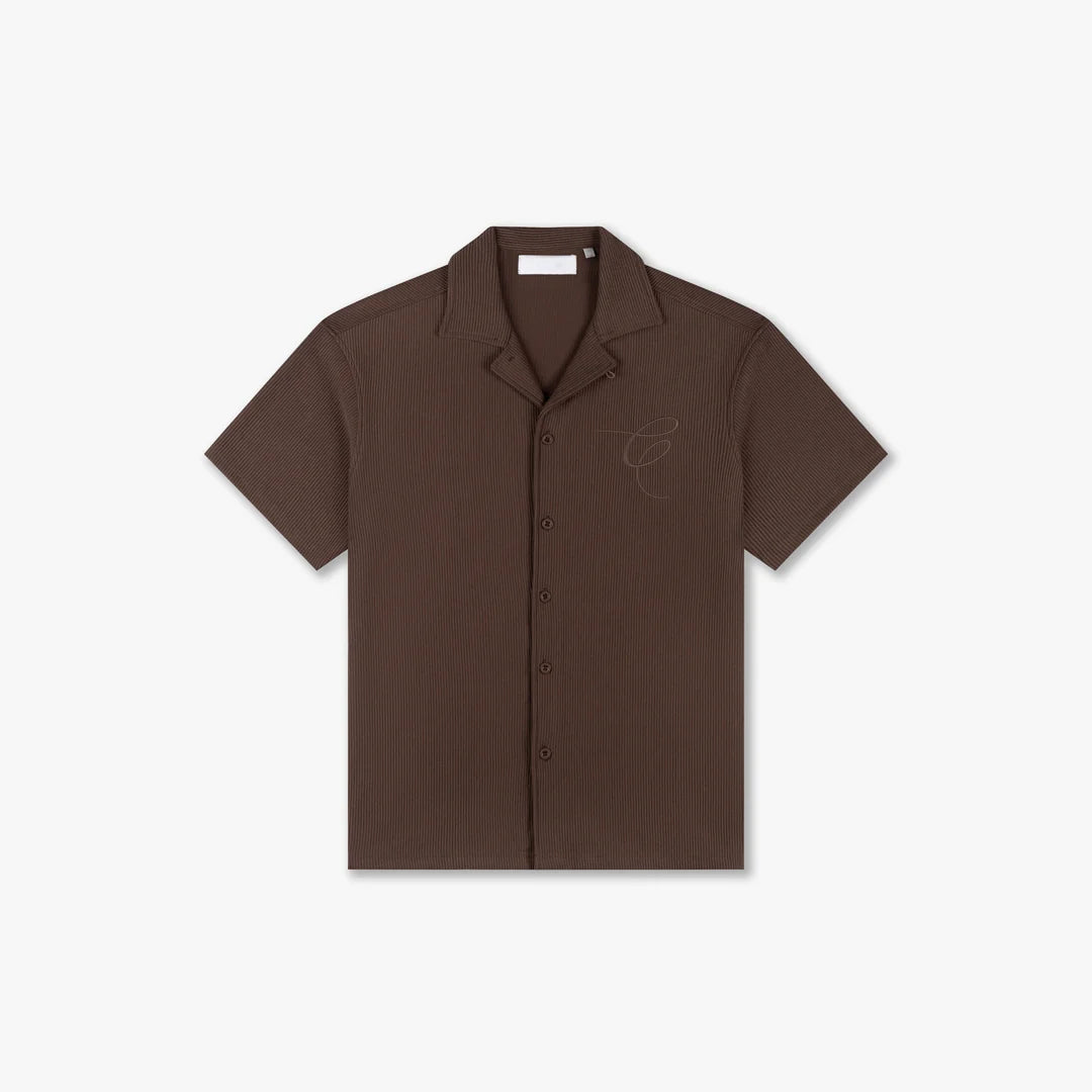 Croyez Ribbed Shirt- Brown