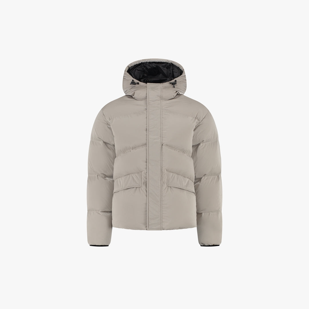 Croyez Nylon Puffer Jacket- Cream