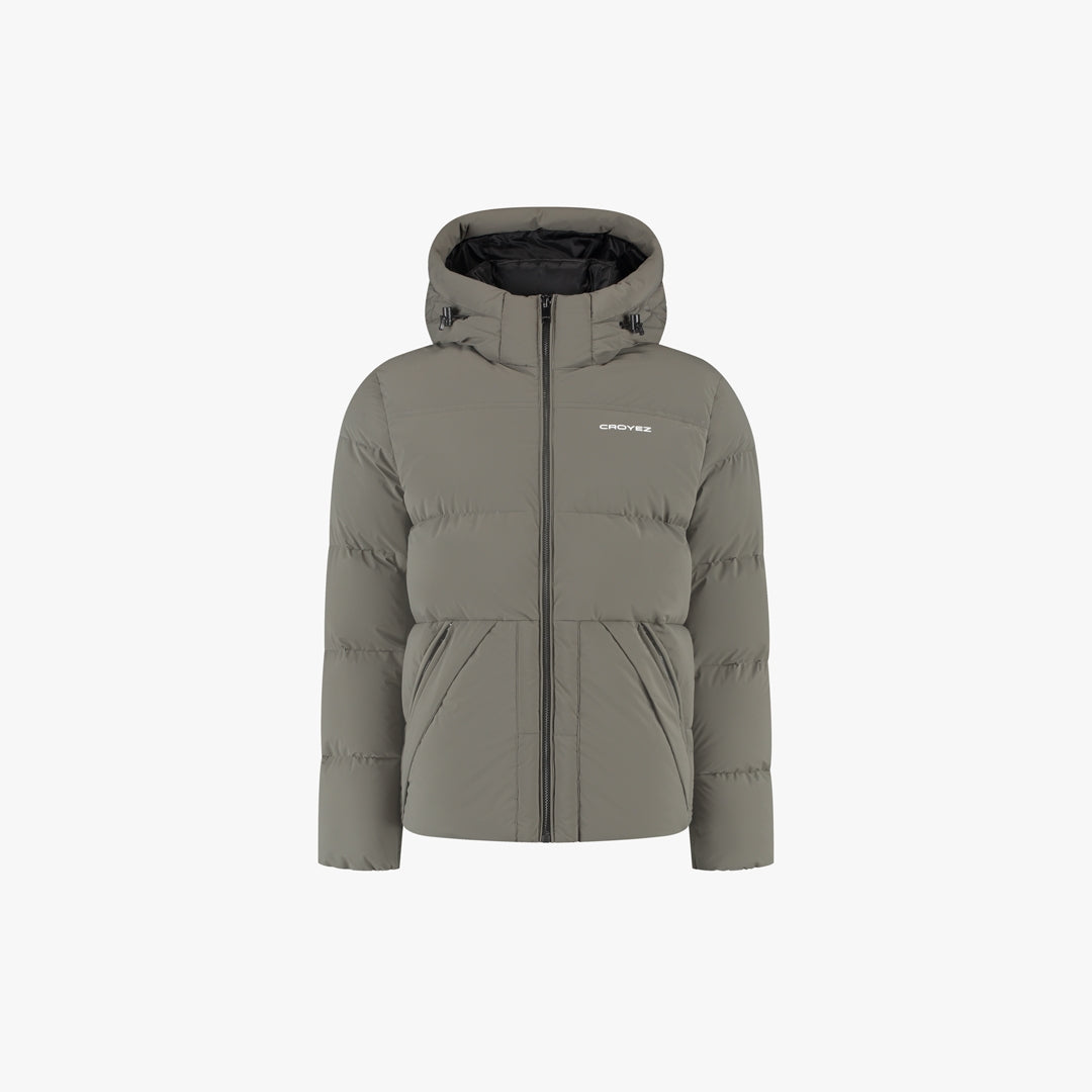 Croyez Down Puffer Jacket- Brown