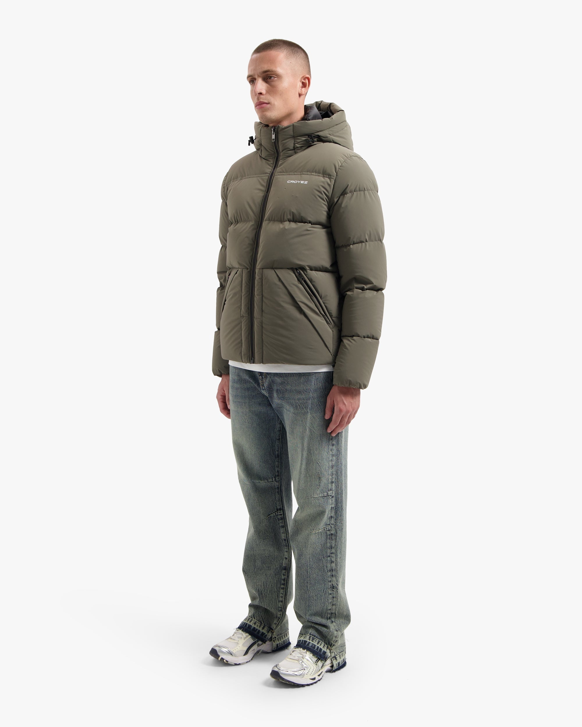 Croyez Down Puffer Jacket- Brown