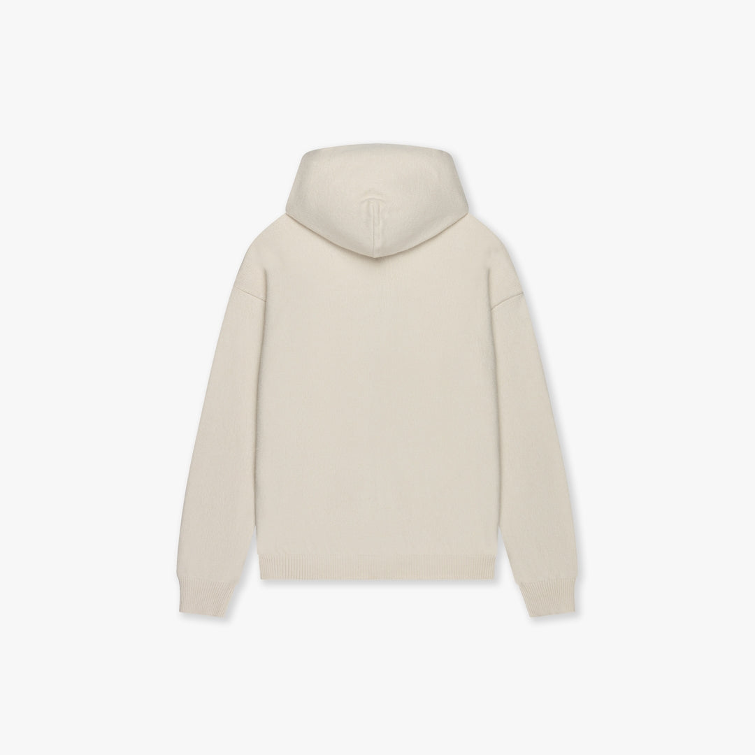 Croyez Fluffy Essence Knit Zip-Hoodie - Cream