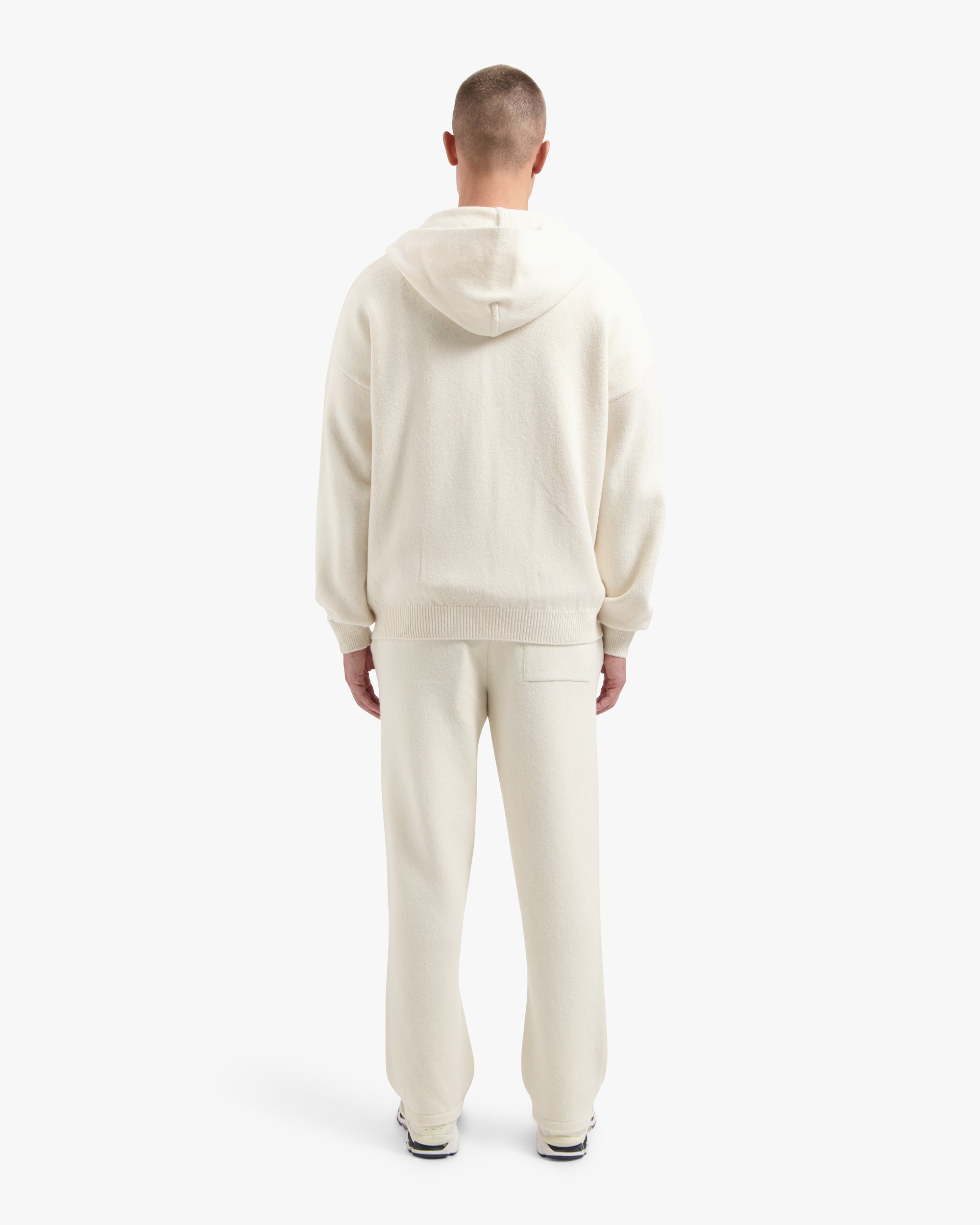 Croyez Fluffy Essence Knit Zip-Hoodie - Cream