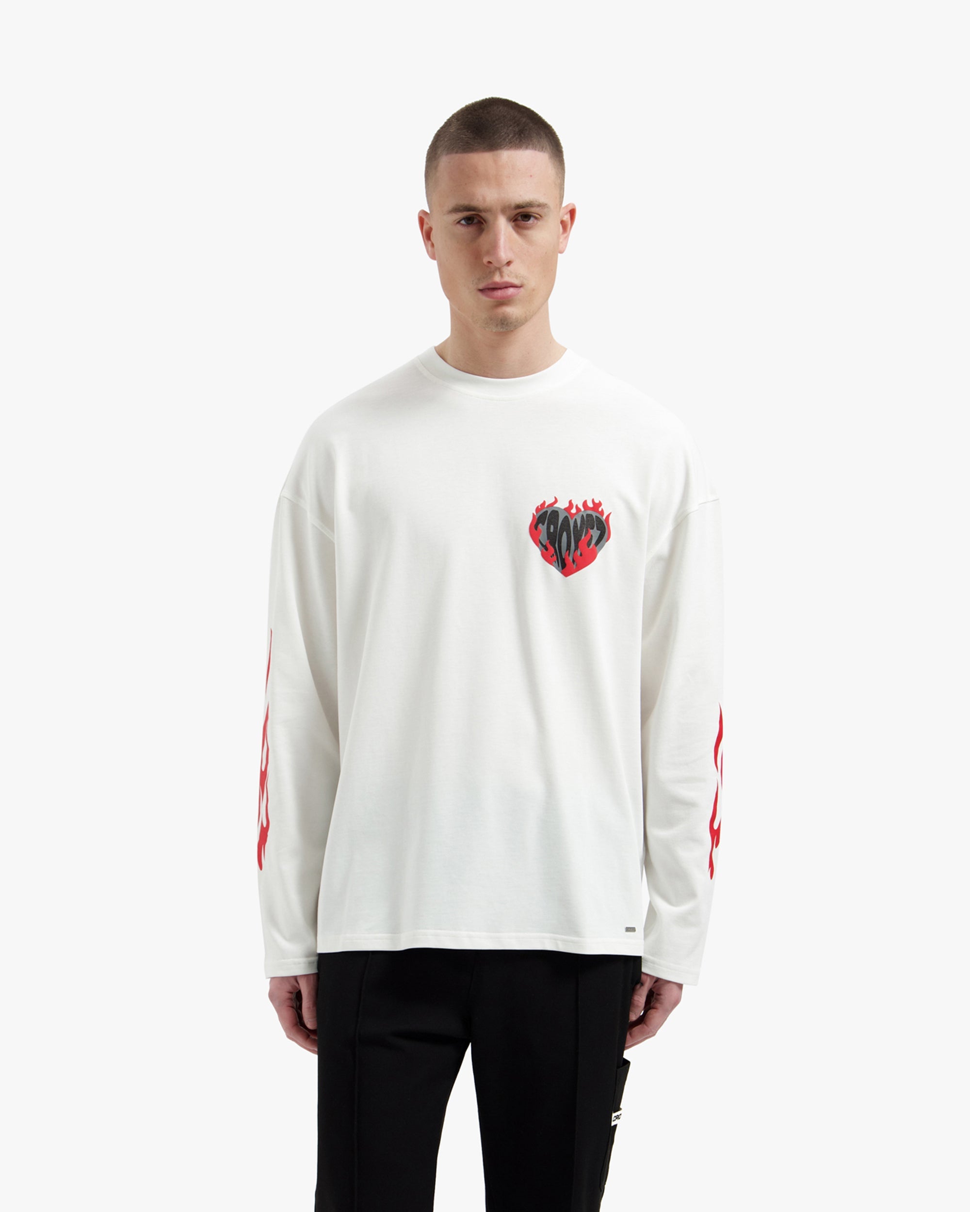 Croyez Heart On Fire Longsleeve- Off-White