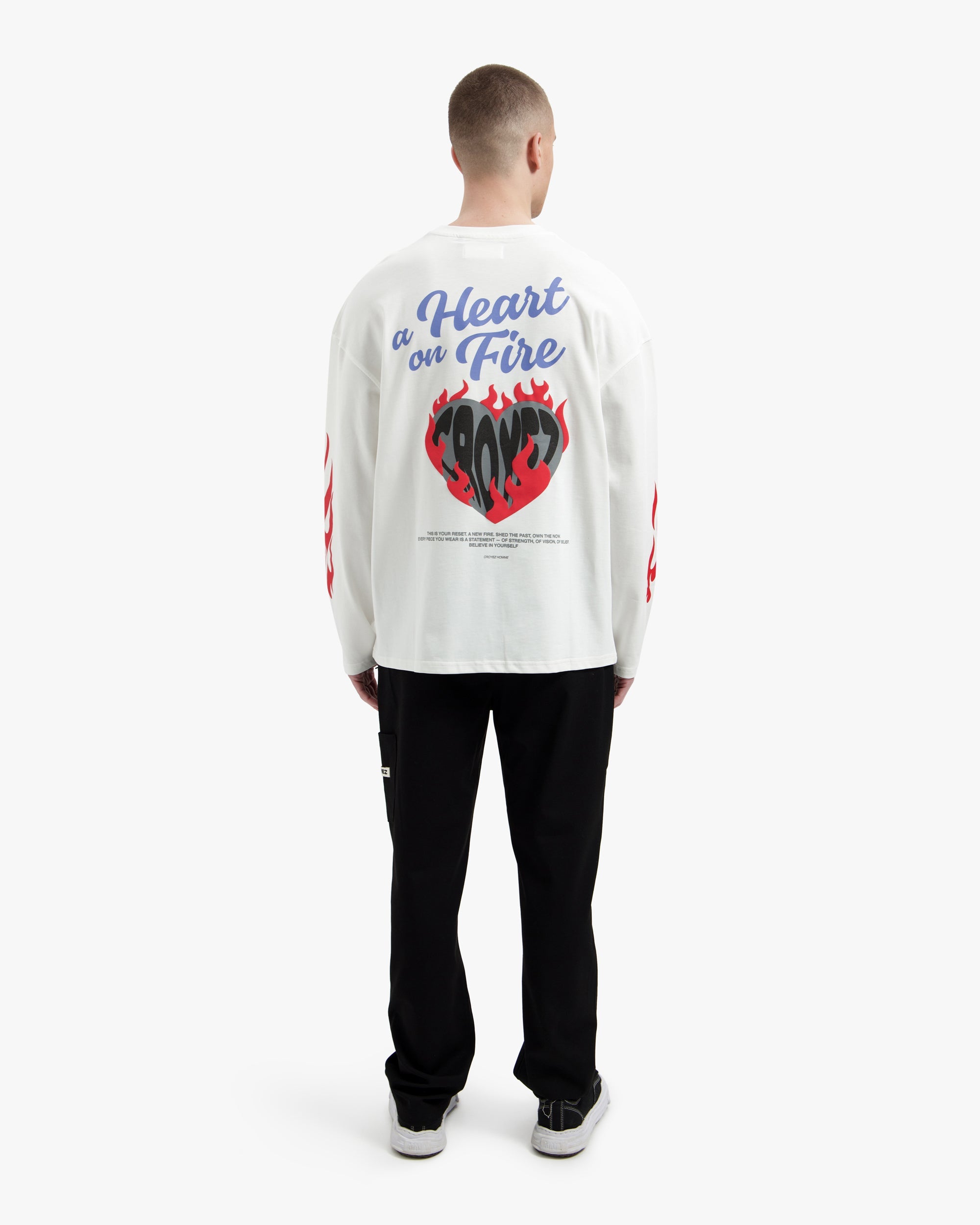 Croyez Heart On Fire Longsleeve- Off-White