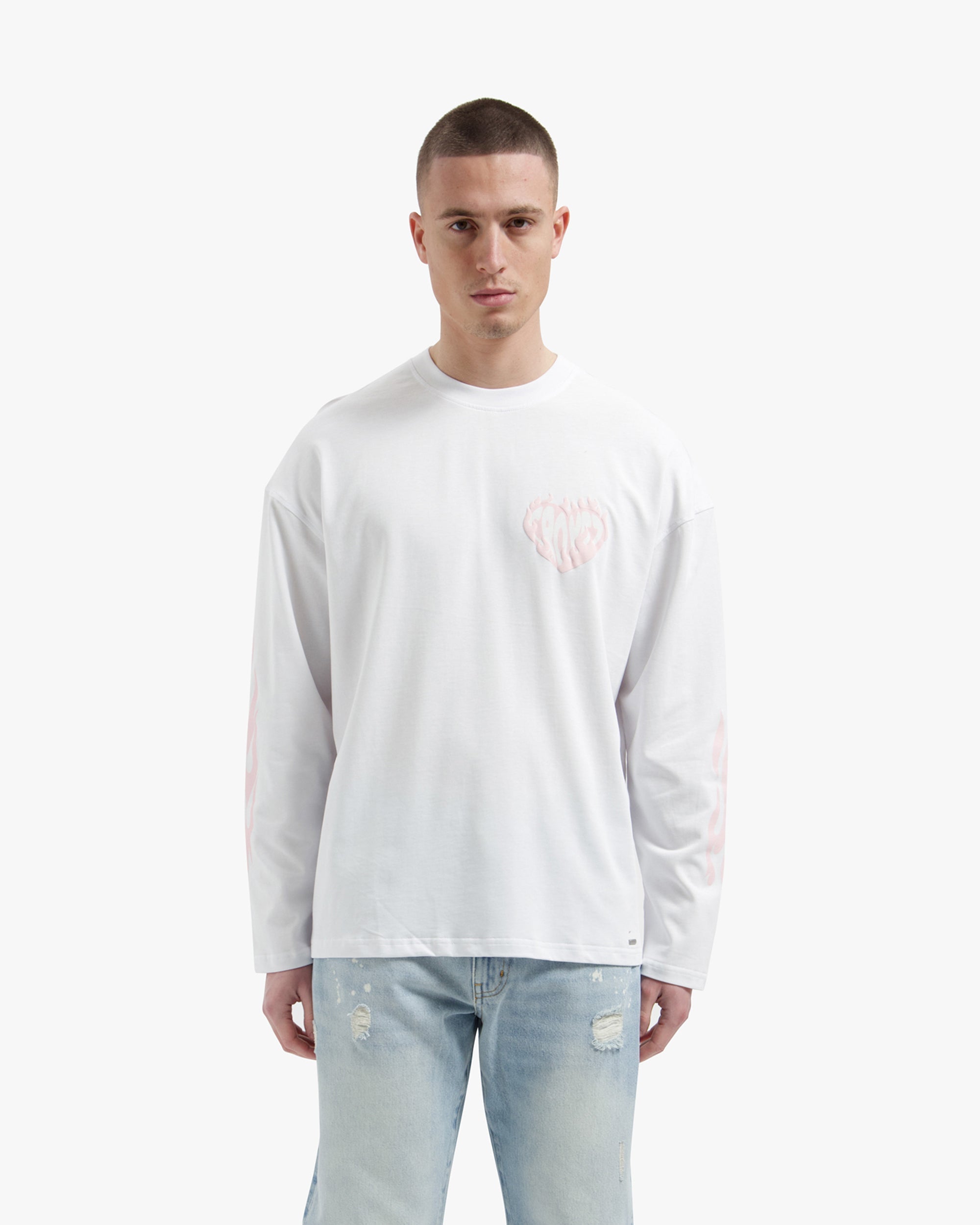 Croyez Heart On Fire Longsleeve- Off-White