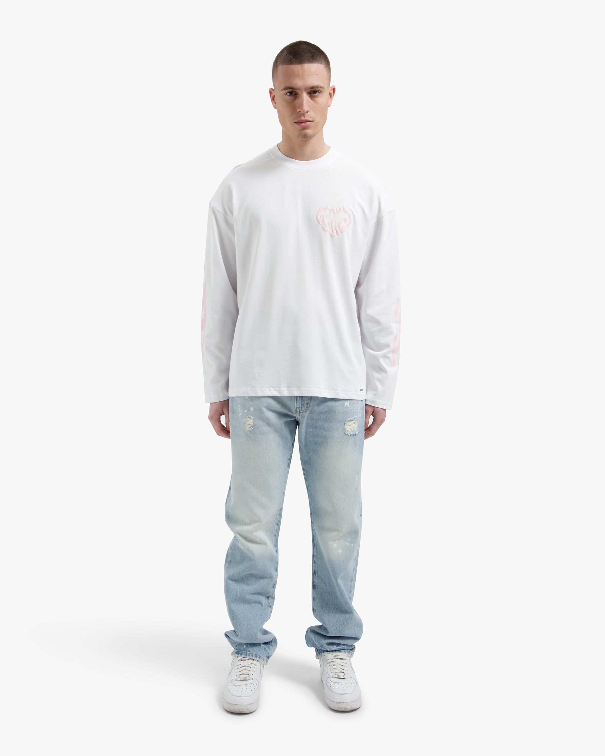 Croyez Heart On Fire Longsleeve- Off-White