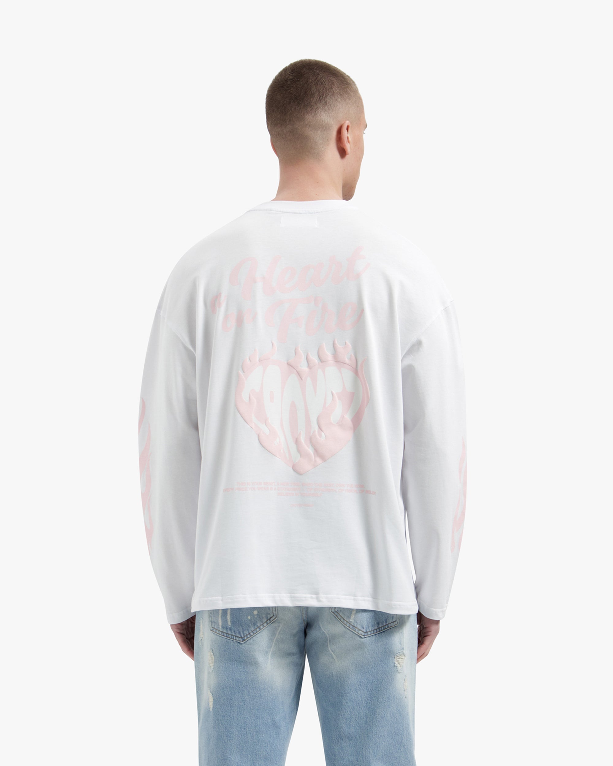 Croyez Heart On Fire Longsleeve- Off-White