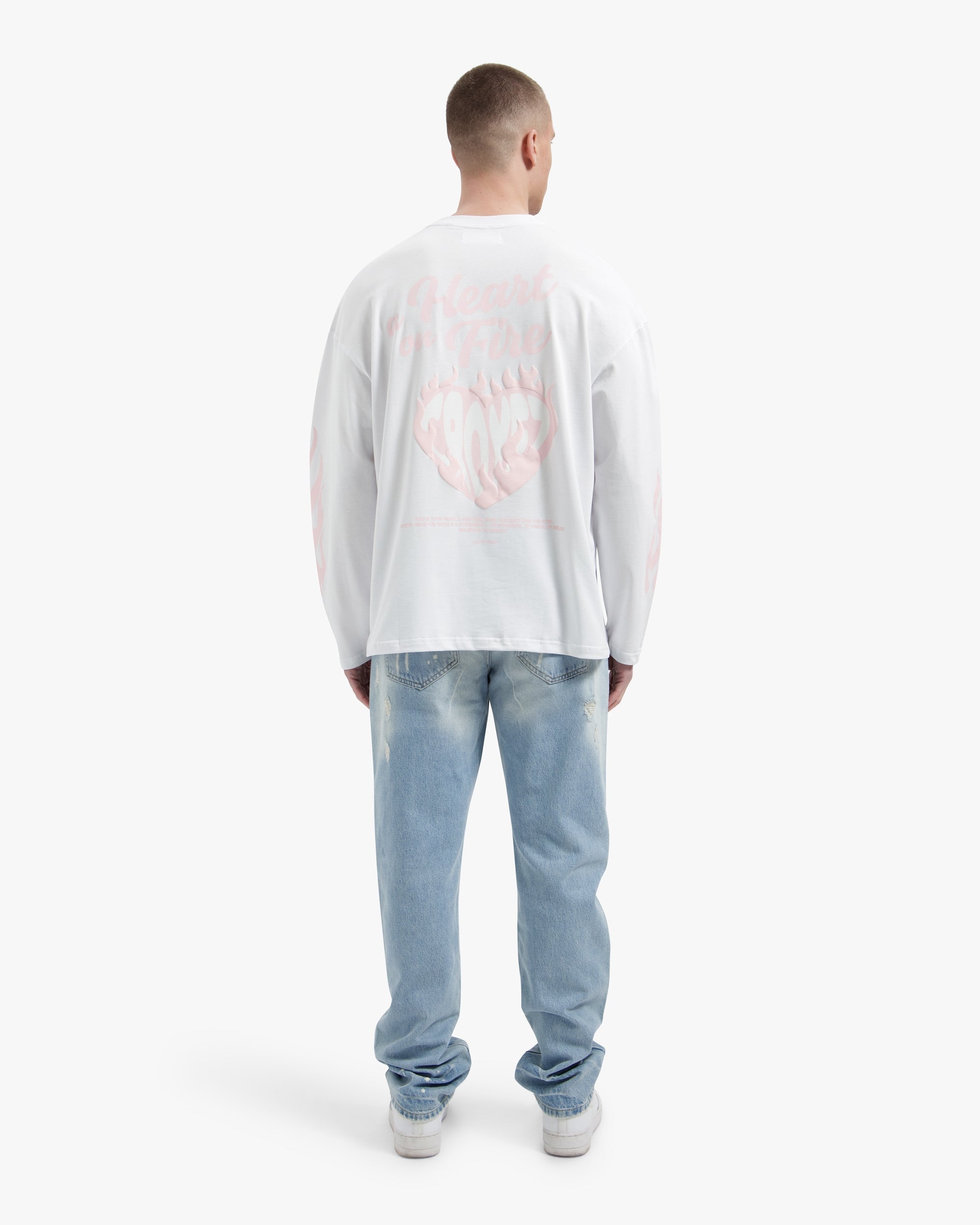 Croyez Straight Leg Washed Denim Jeans- Light Blue