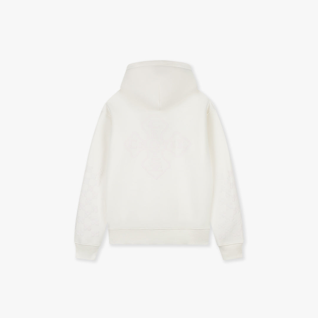 Croyez Cross Zip Hoodie - Off-White
