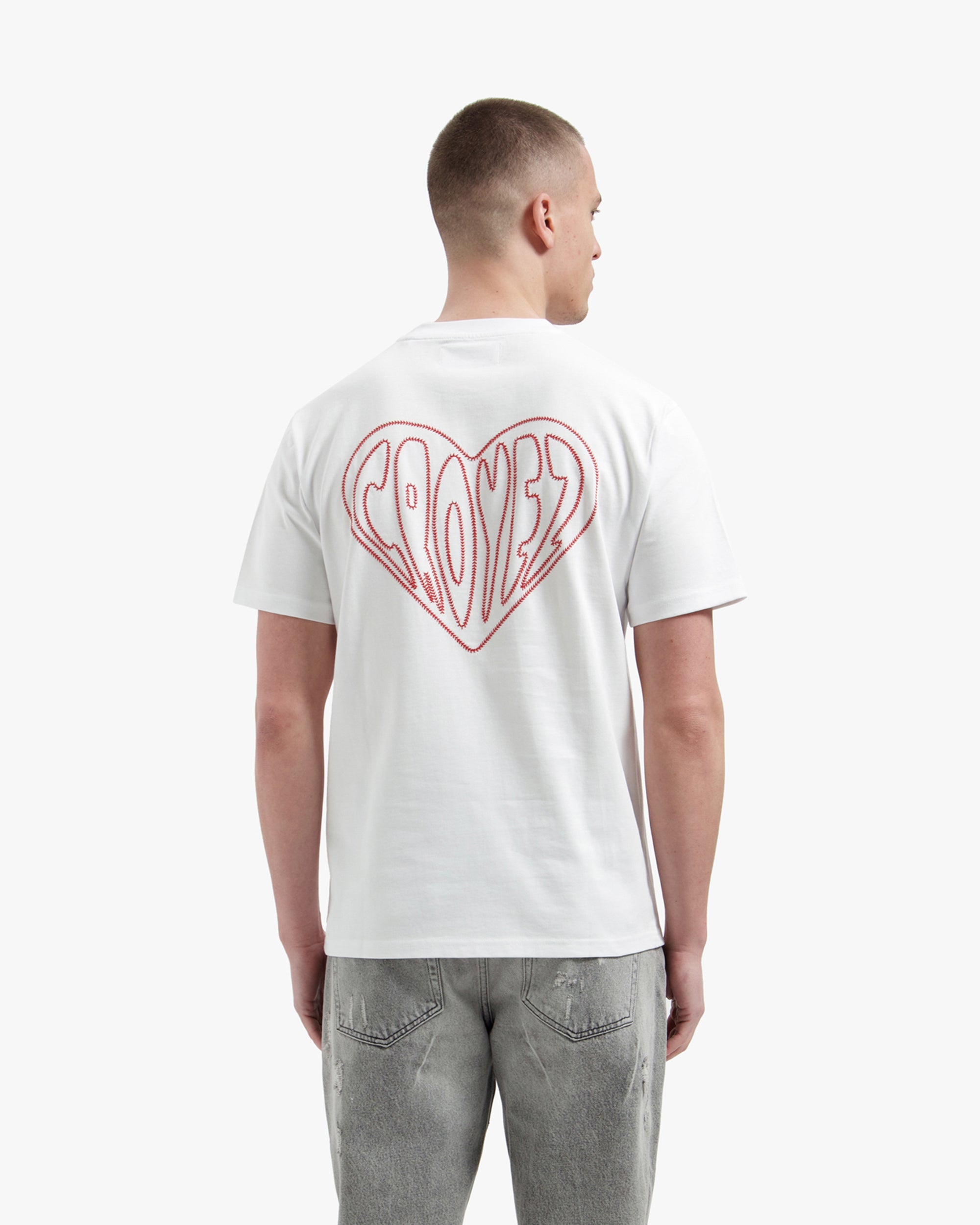 Croyez Stitched Heart T-shirt- White