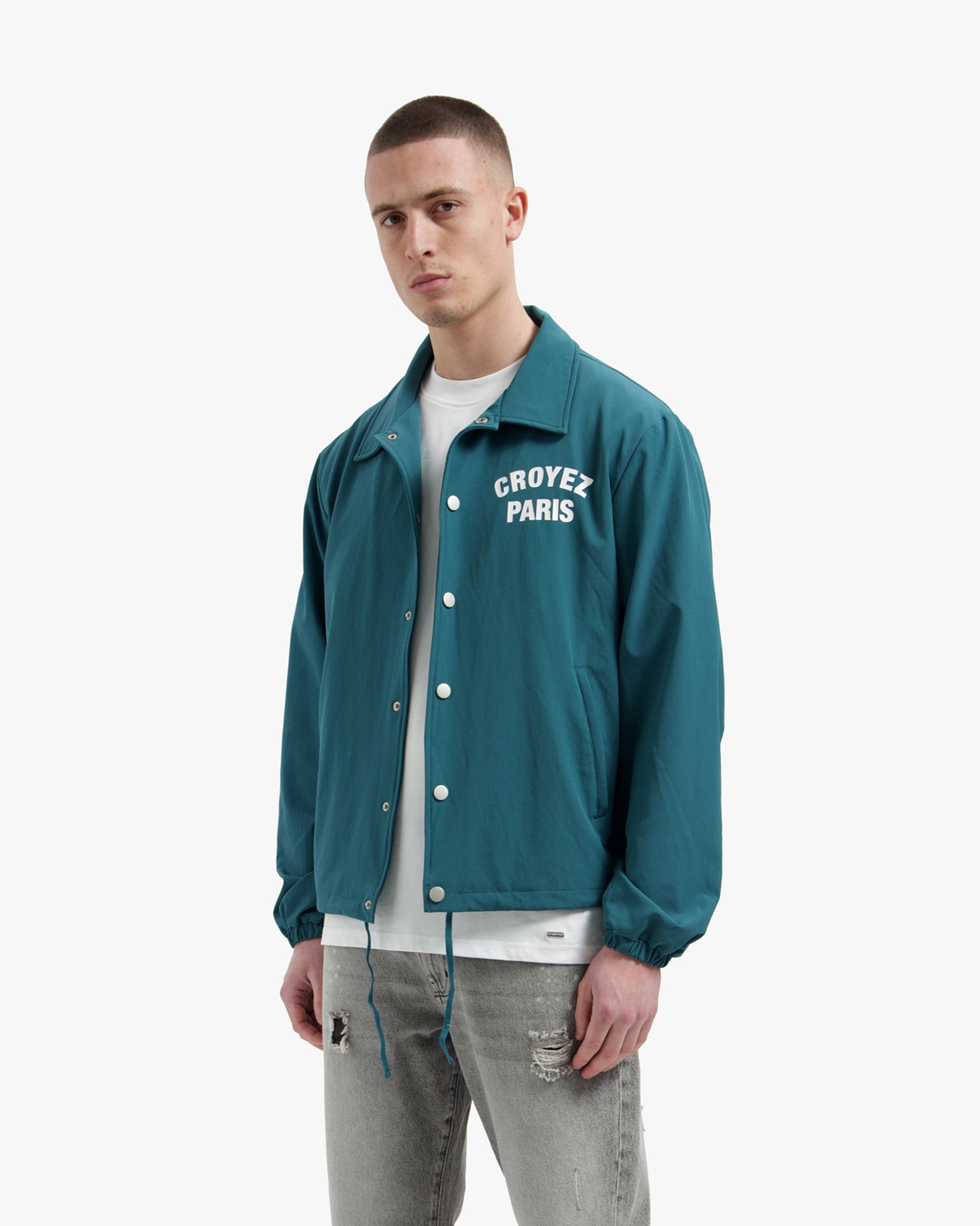 Croyez Paris Coach Jacket- Dark Teal
