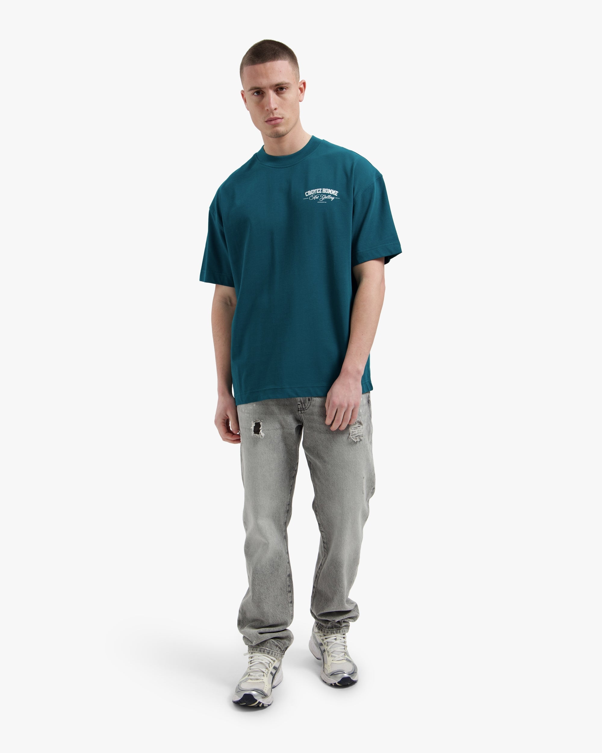 Croyez Art Gallery T-Shirt- Dark Teal