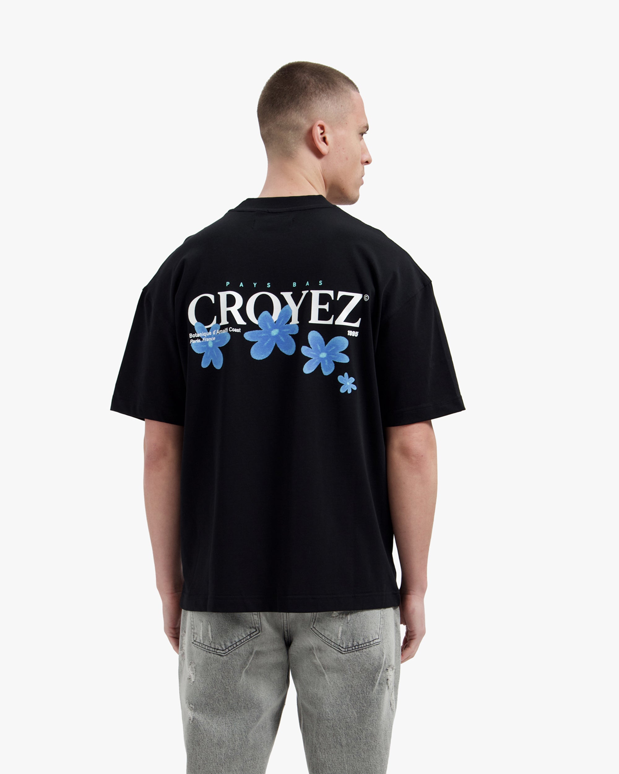 Croyez Botanique T-Shirt- Black/Tiffany Blue