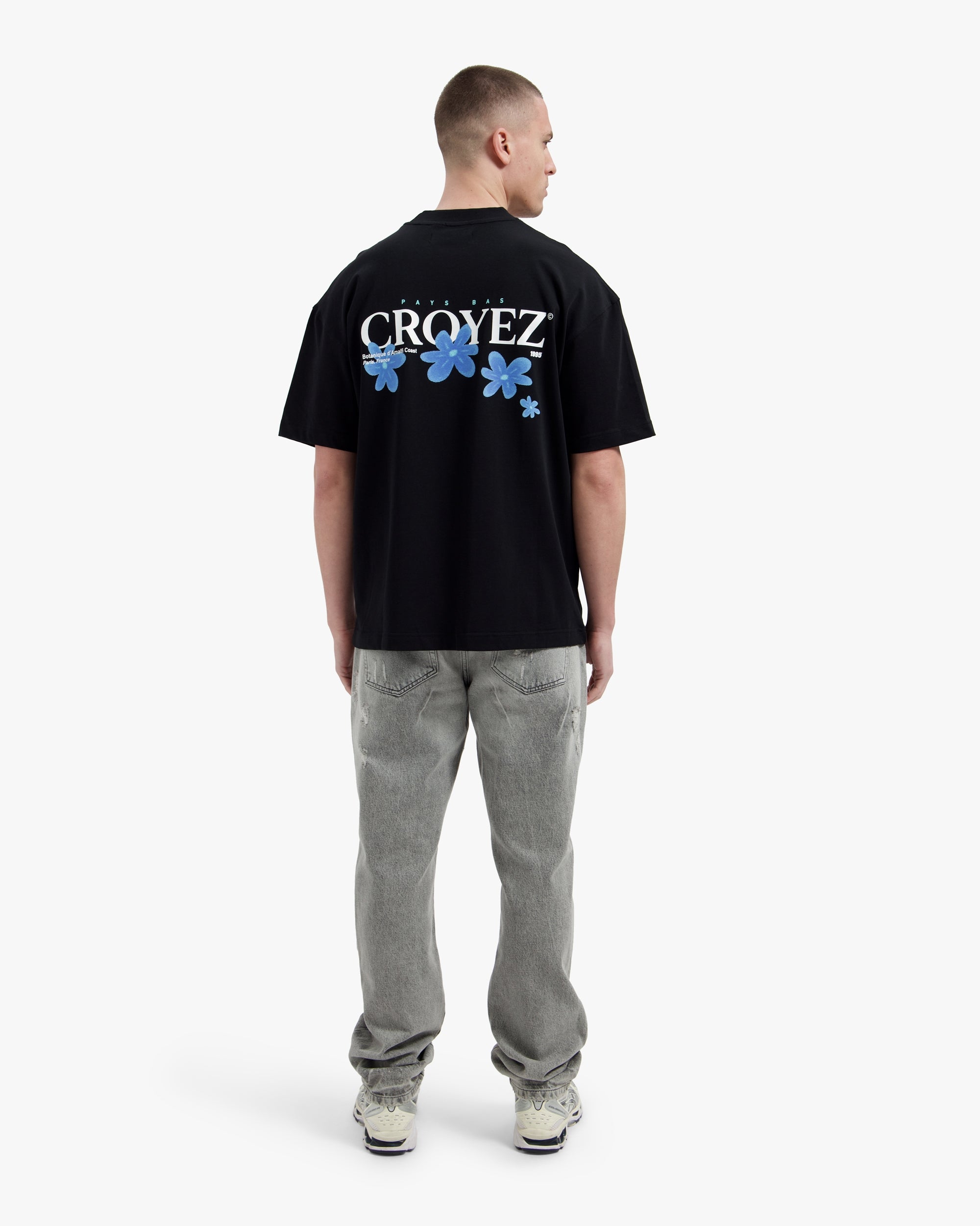 Croyez Botanique T-Shirt- Black/Tiffany Blue