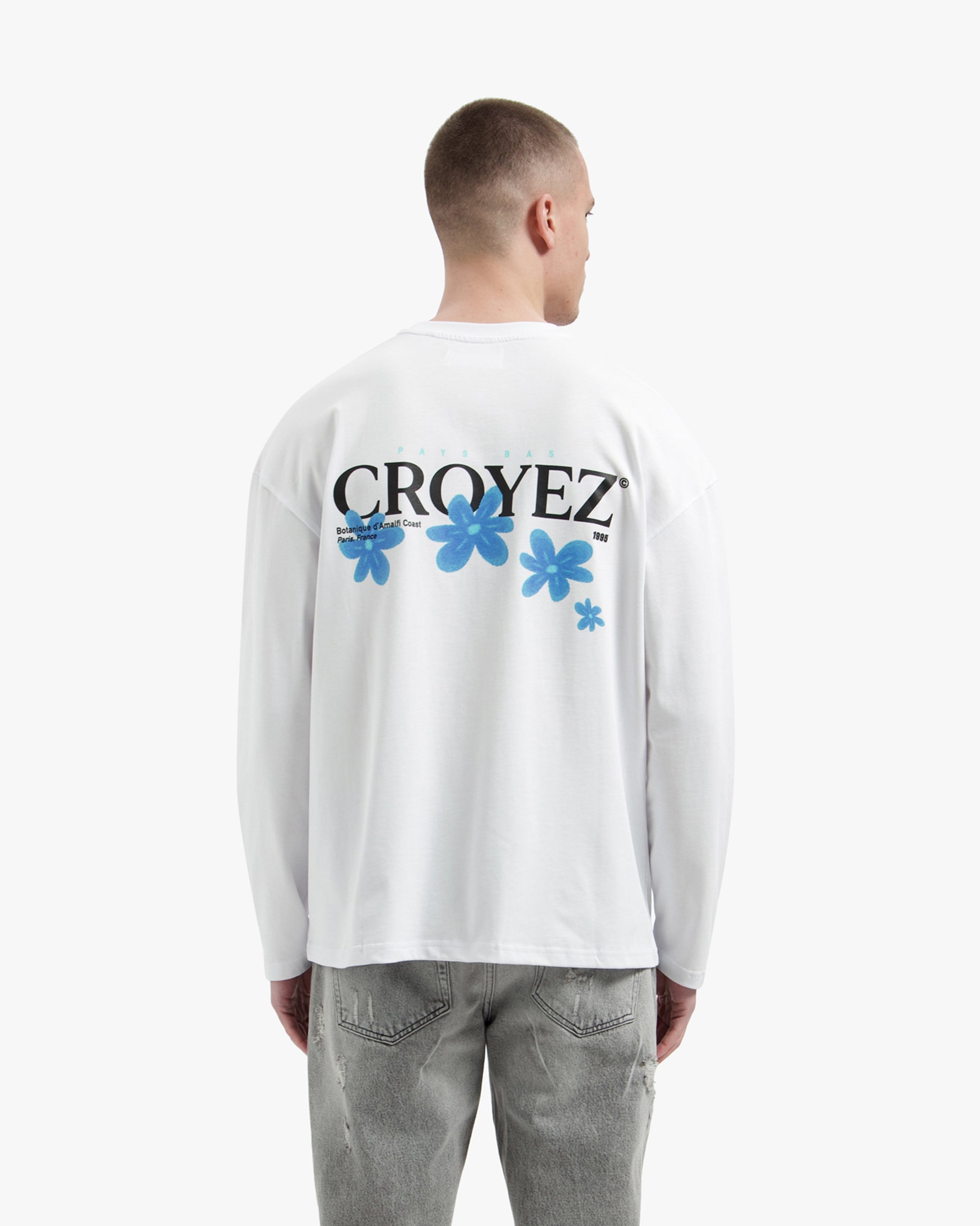 Croyez Botanique Longsleeve- White/Tiffany Blue