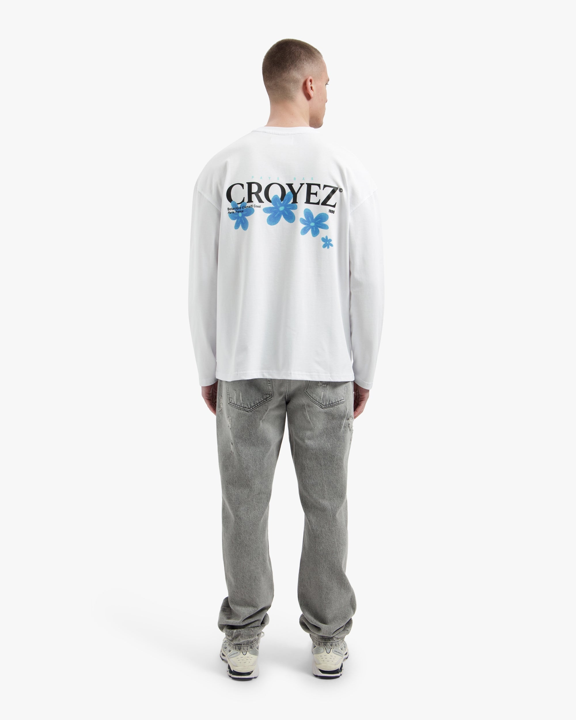 Croyez Botanique Longsleeve- White/Tiffany Blue