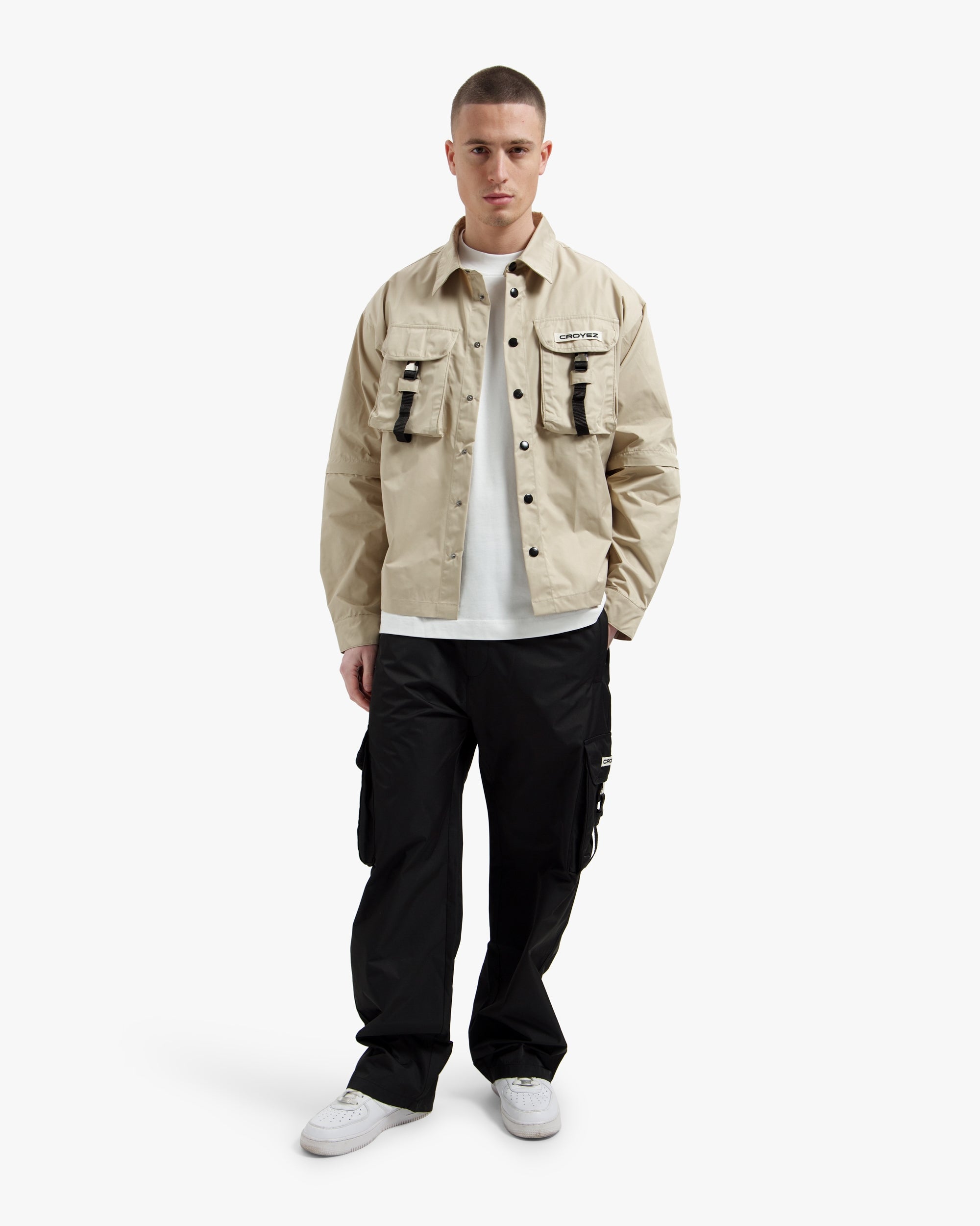 Croyez Nylon Puffer Jacket- Cream