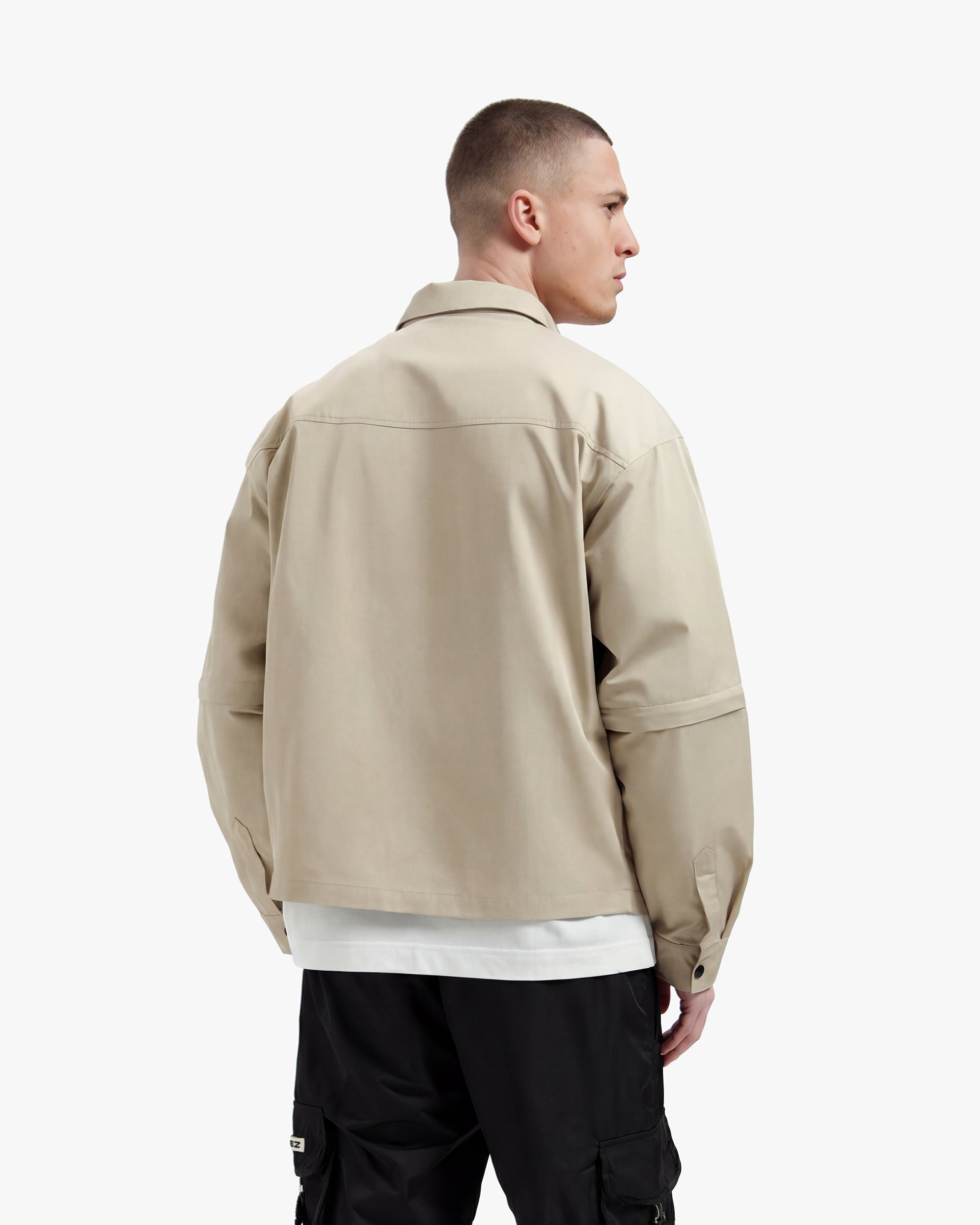 Croyez Nylon Puffer Jacket- Cream
