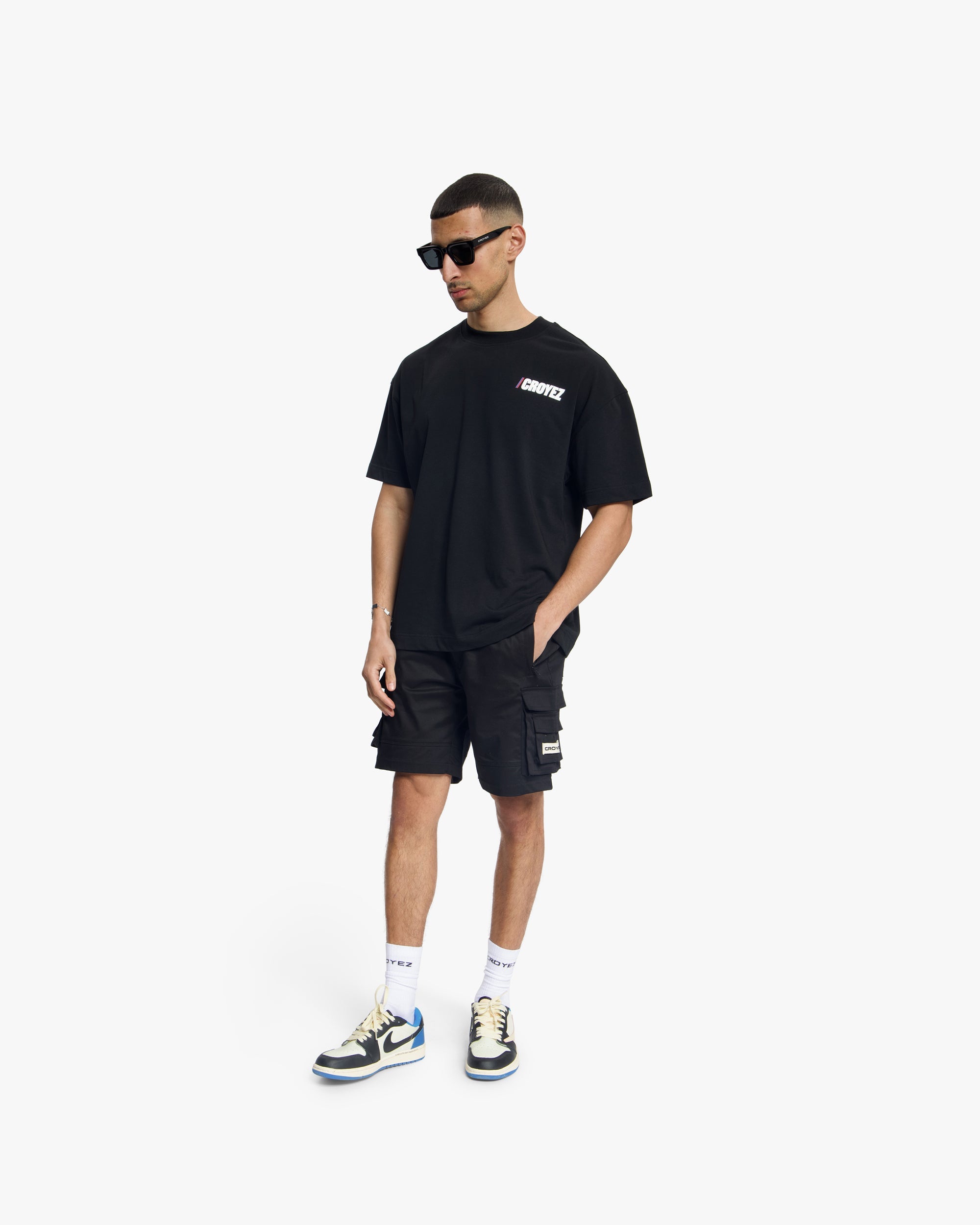 Croyez Classic Cargo Shorts- Black