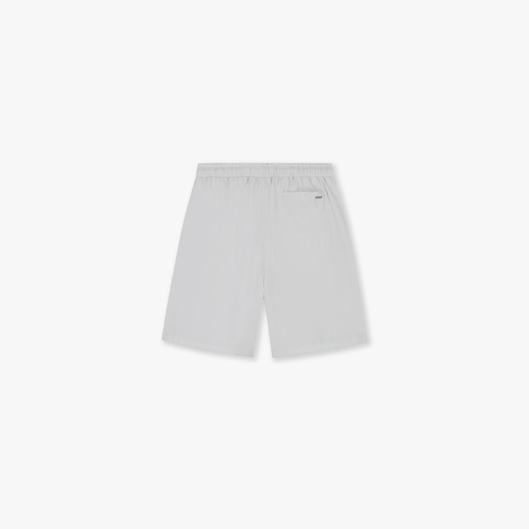 Croyez Crinkle Patch Shorts- Light Grey