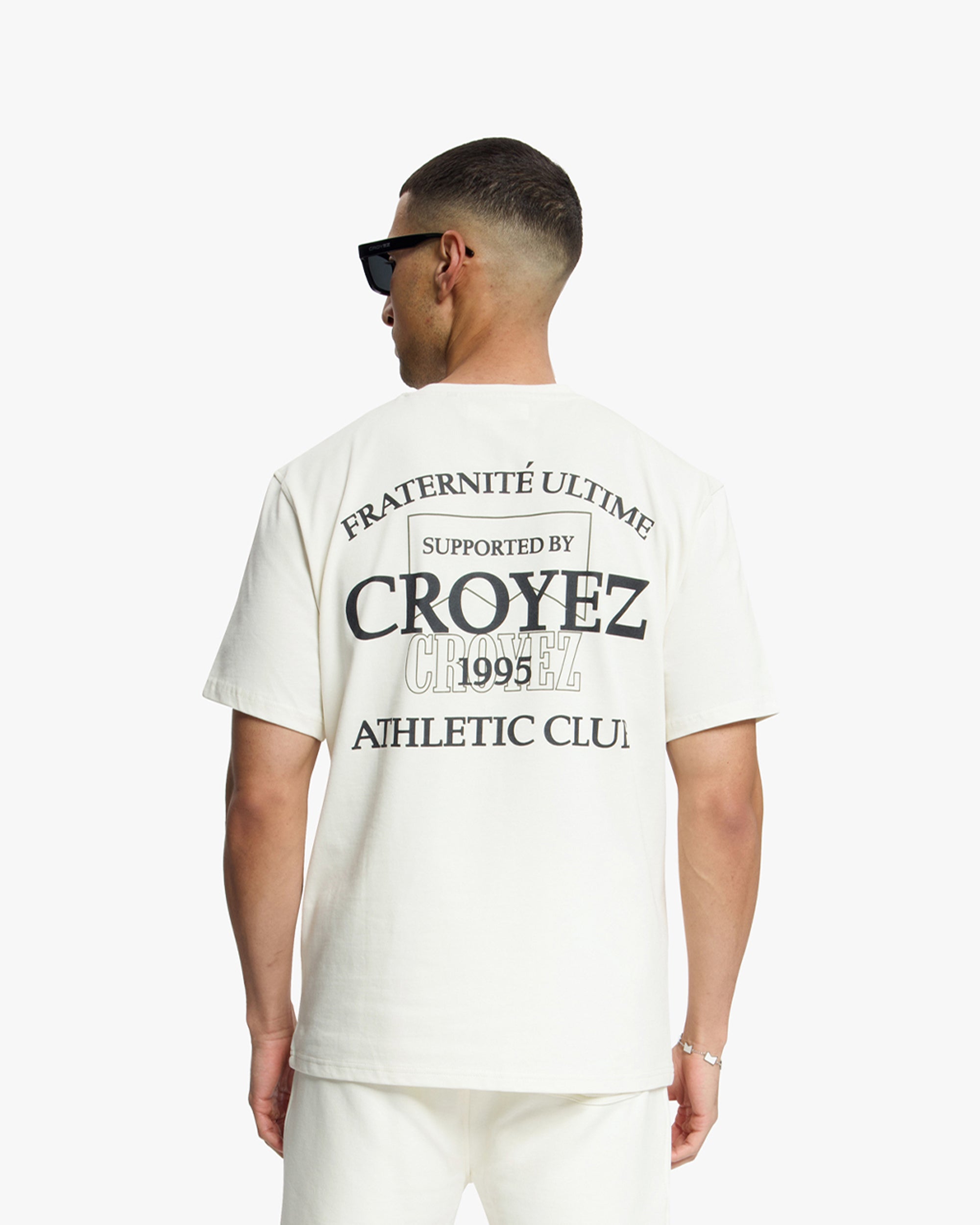 Croyez Overlay Fraternite T-Shirt- Off-White