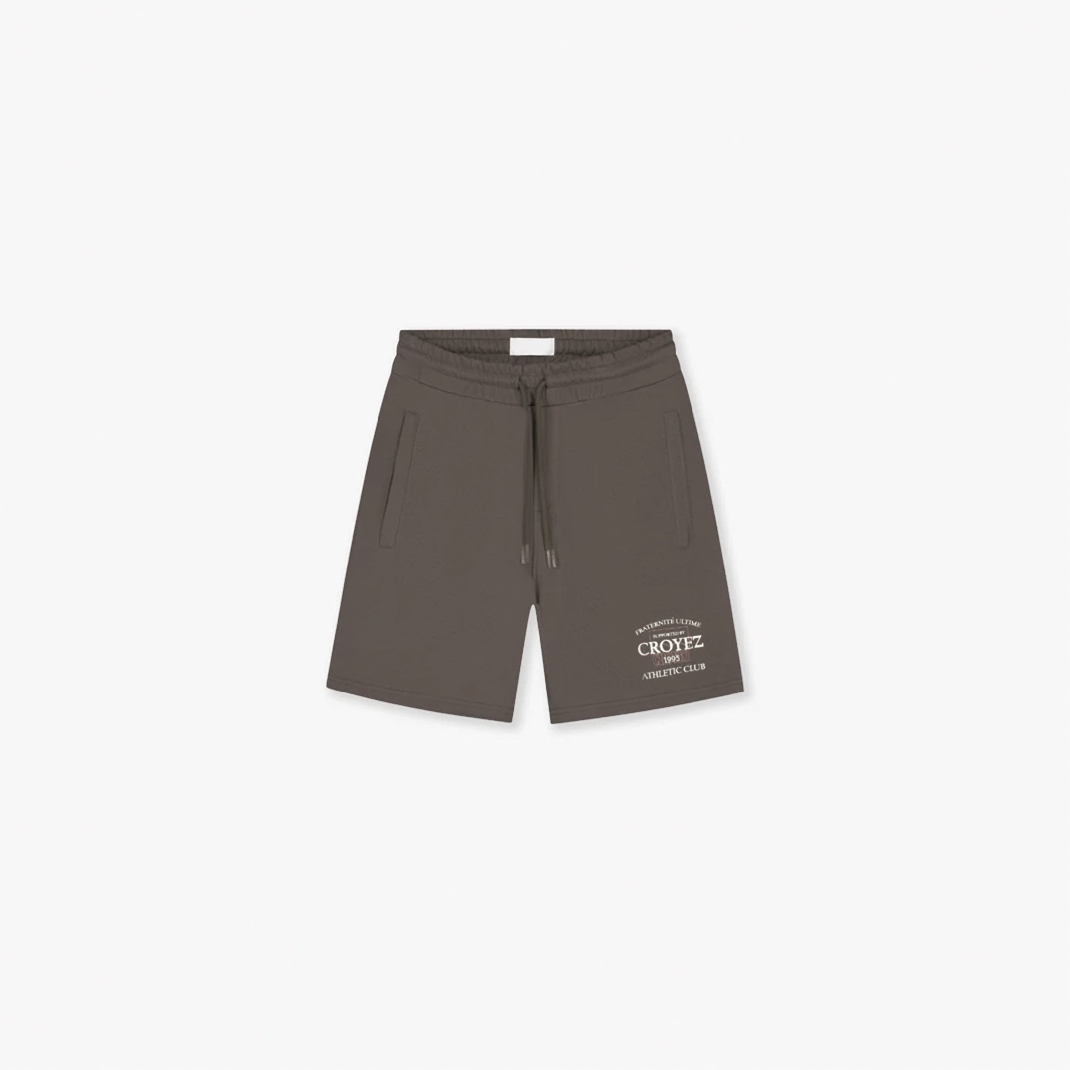 Croyez Overlay Fraternite Shorts- Washed Brown